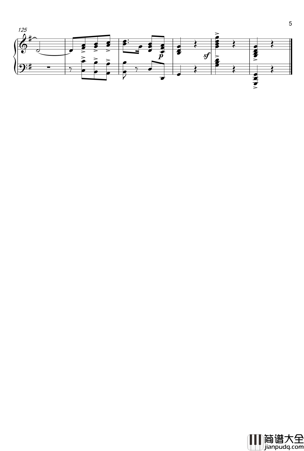 紫罗兰钢琴谱_莫扎特