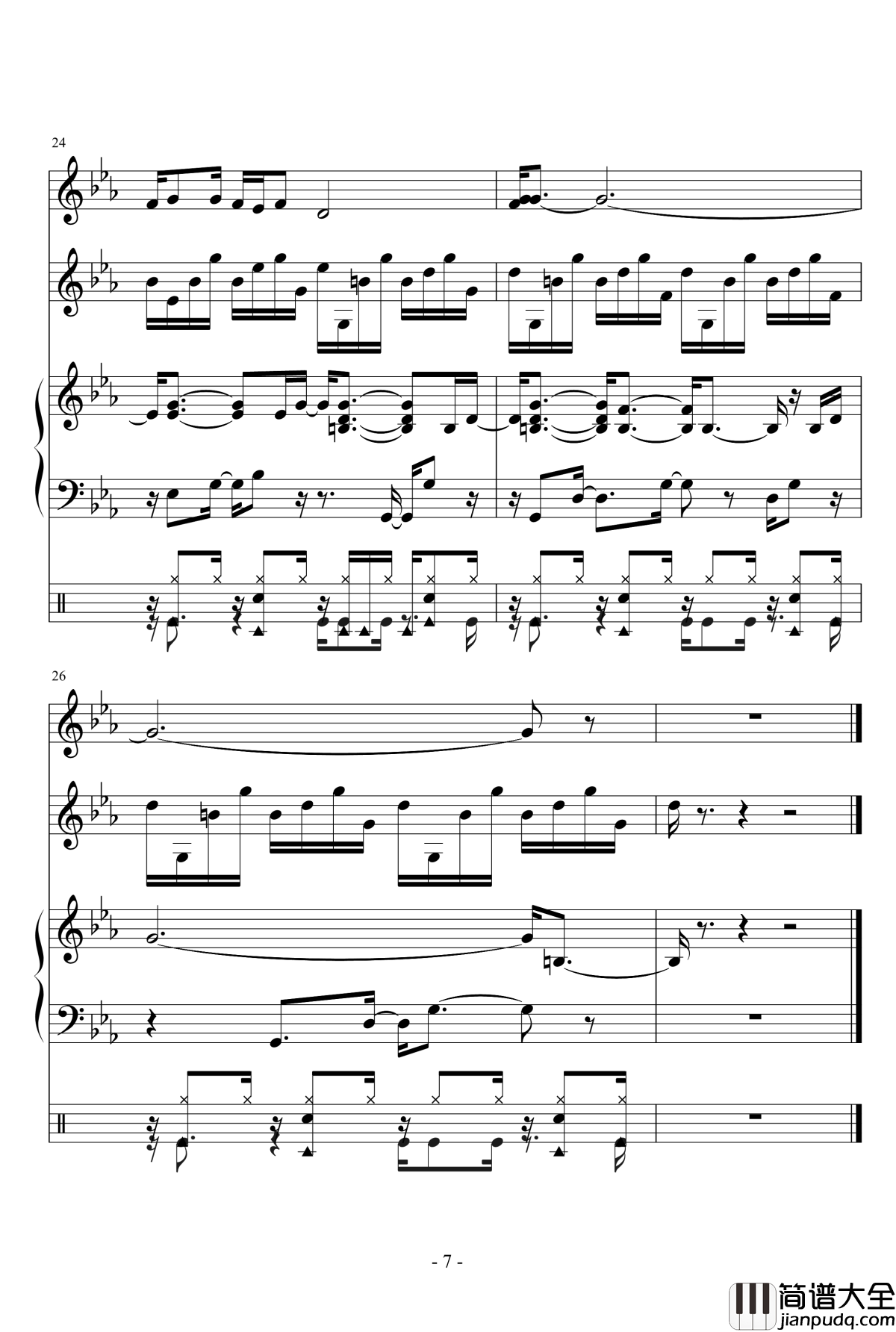 你的样子钢琴谱_罗大佑