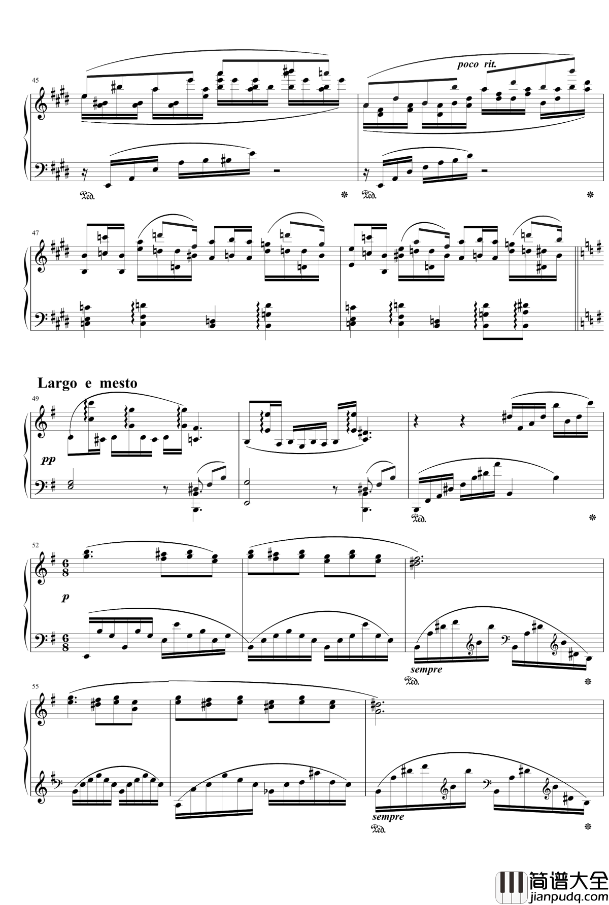 e小调夜曲钢琴谱_nyride