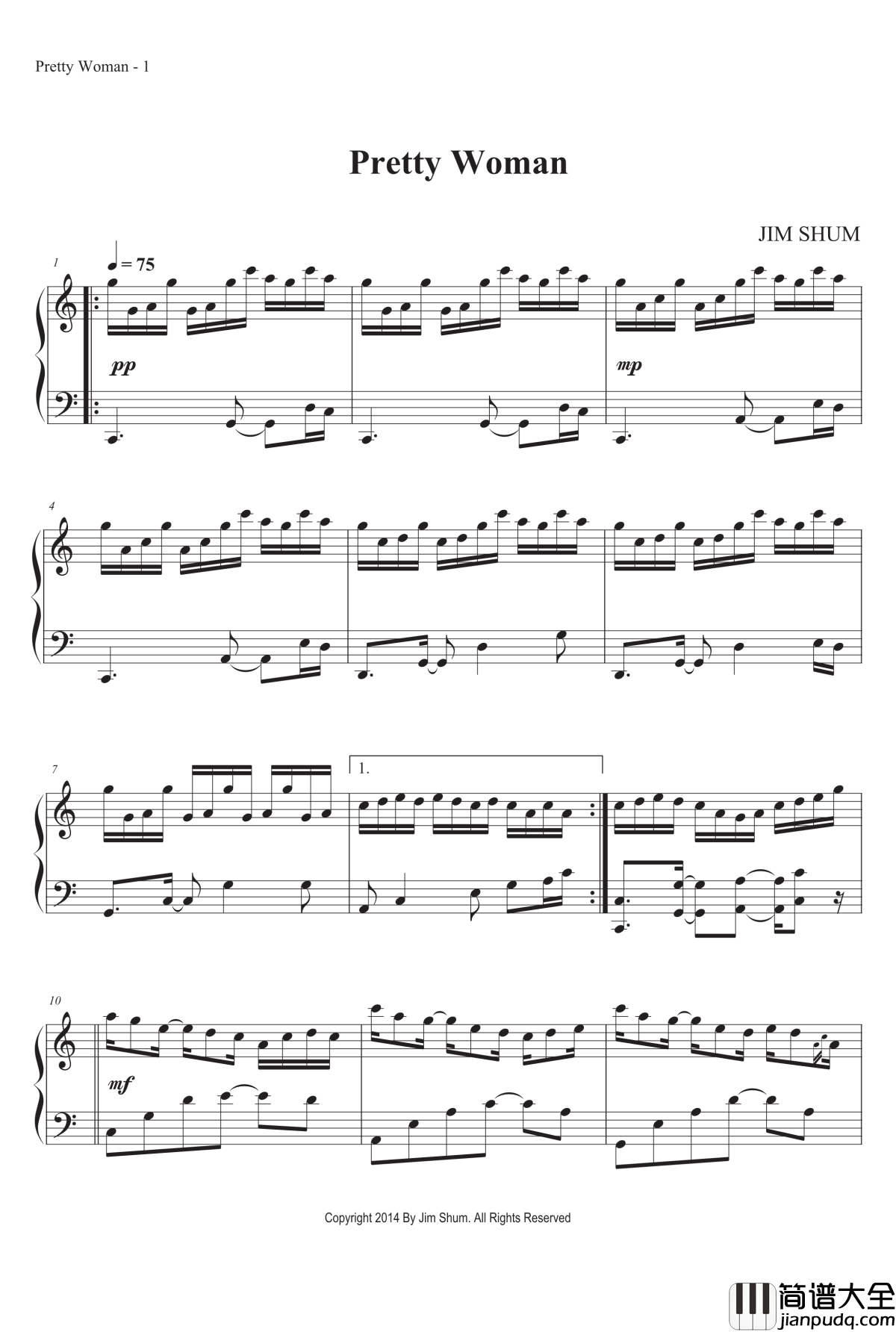 解语花开钢琴谱_MrSHUM