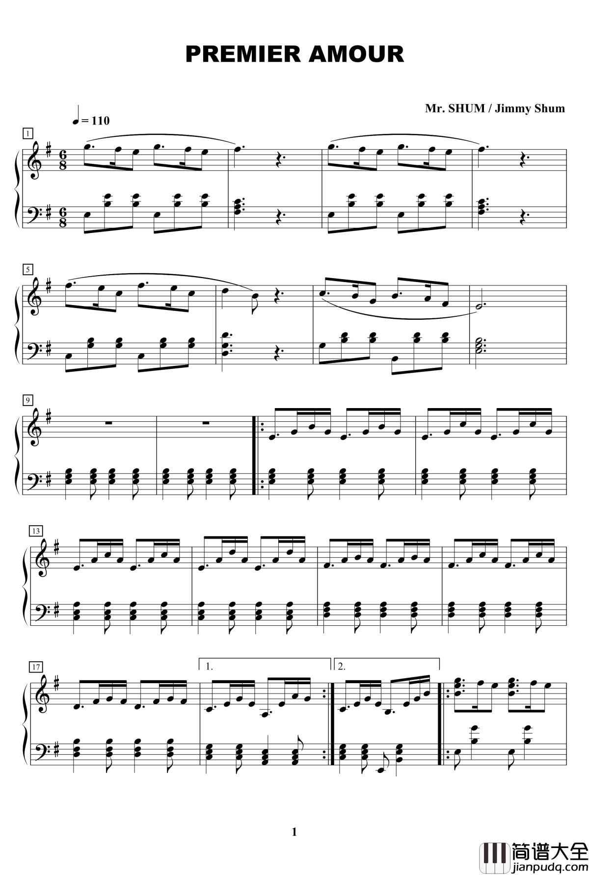 情绪乐章钢琴谱_MrSHUM