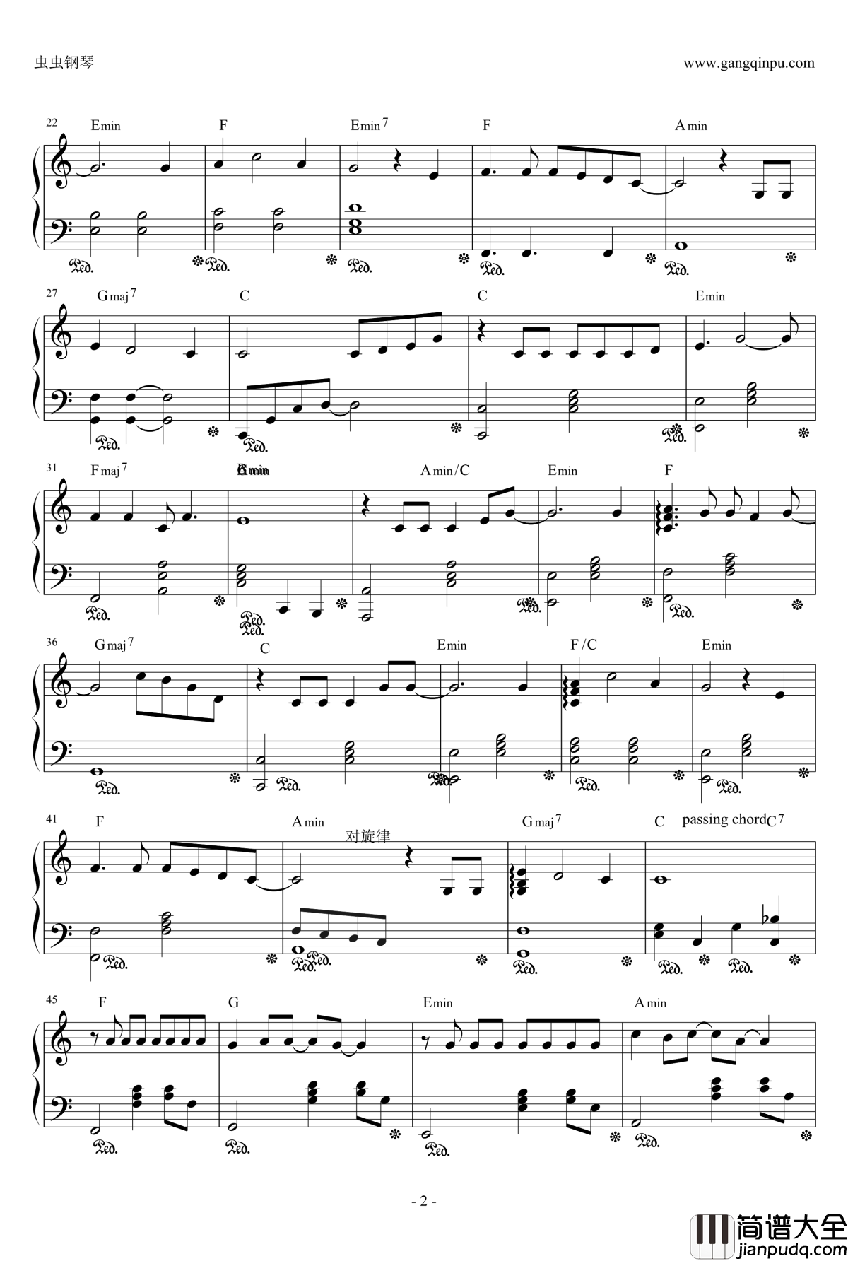 执迷不悔钢琴谱_王菲