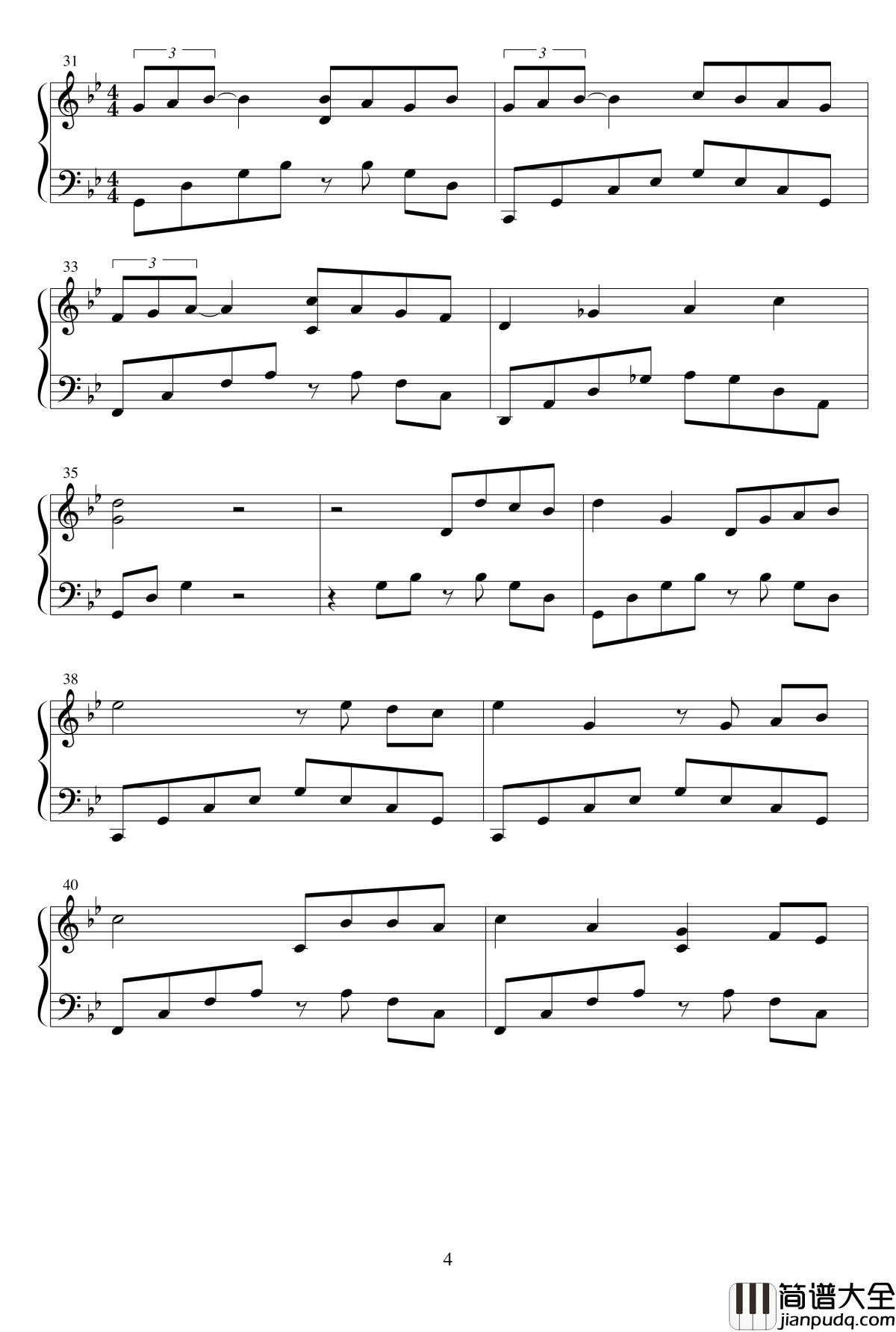 怀念亲爱的奶奶钢琴谱_笑笑emily