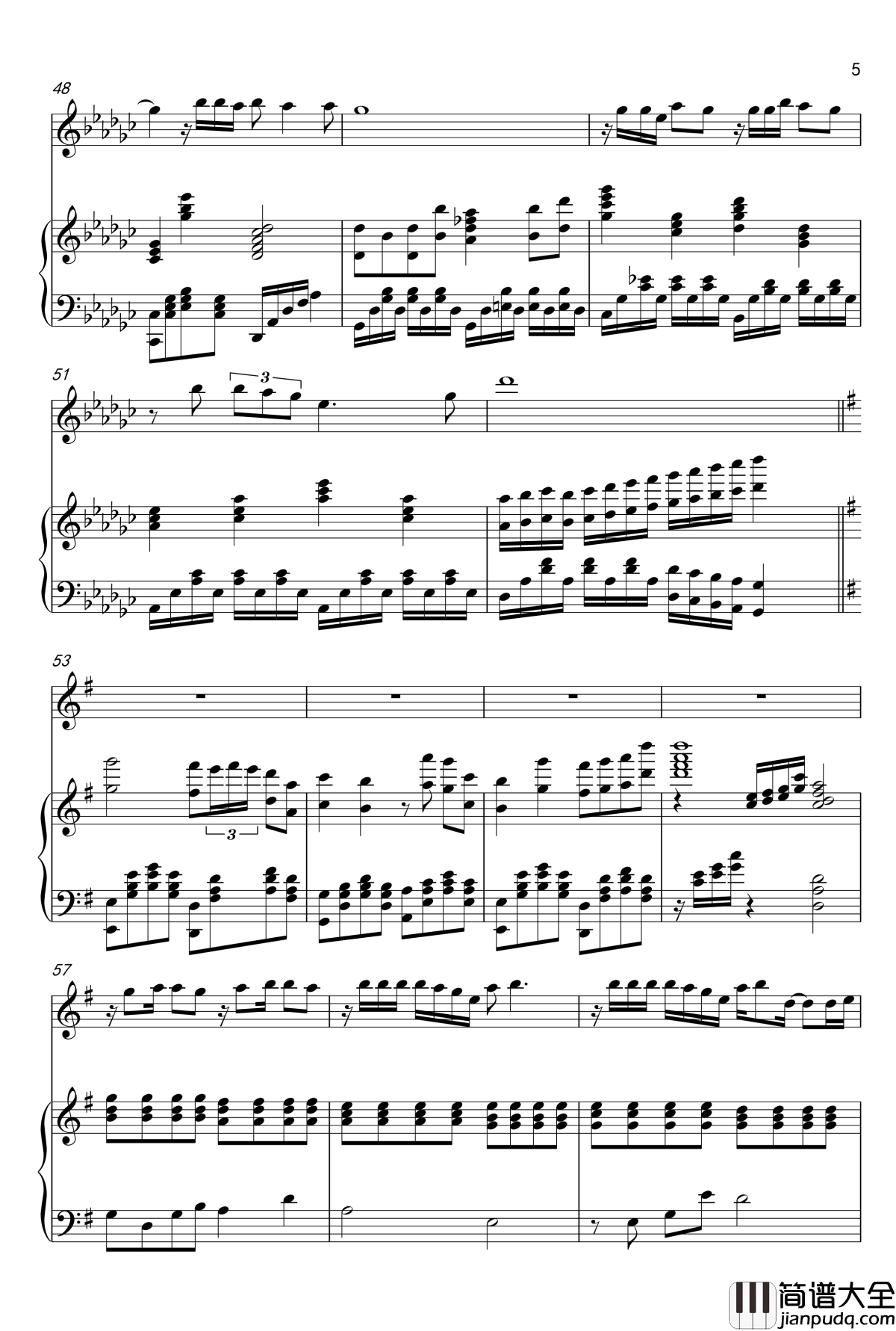 炫耀钢琴谱_钢琴伴奏谱_陈洁仪