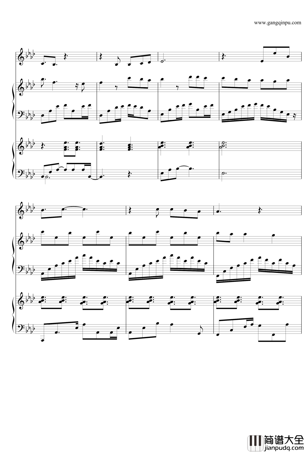 夏夜汪峰钢琴谱_Dr_Hope