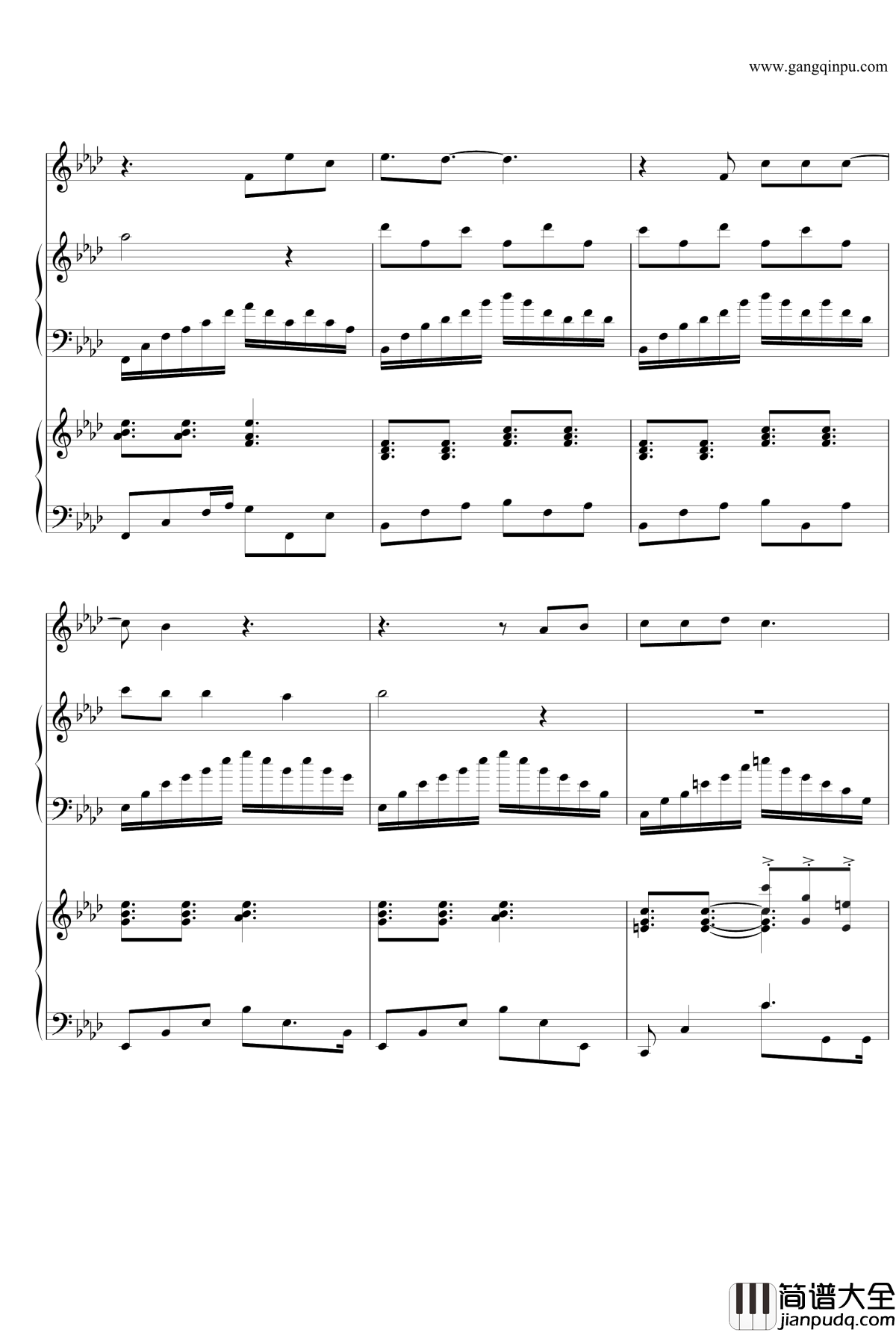 夏夜汪峰钢琴谱_Dr_Hope