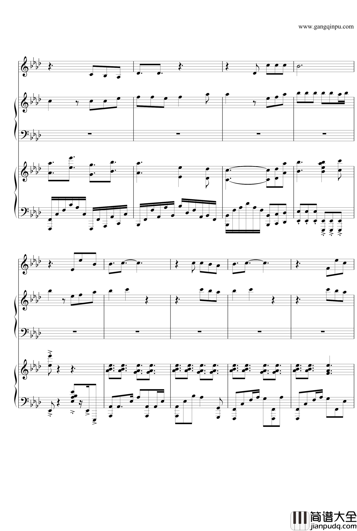 夏夜汪峰钢琴谱_Dr_Hope