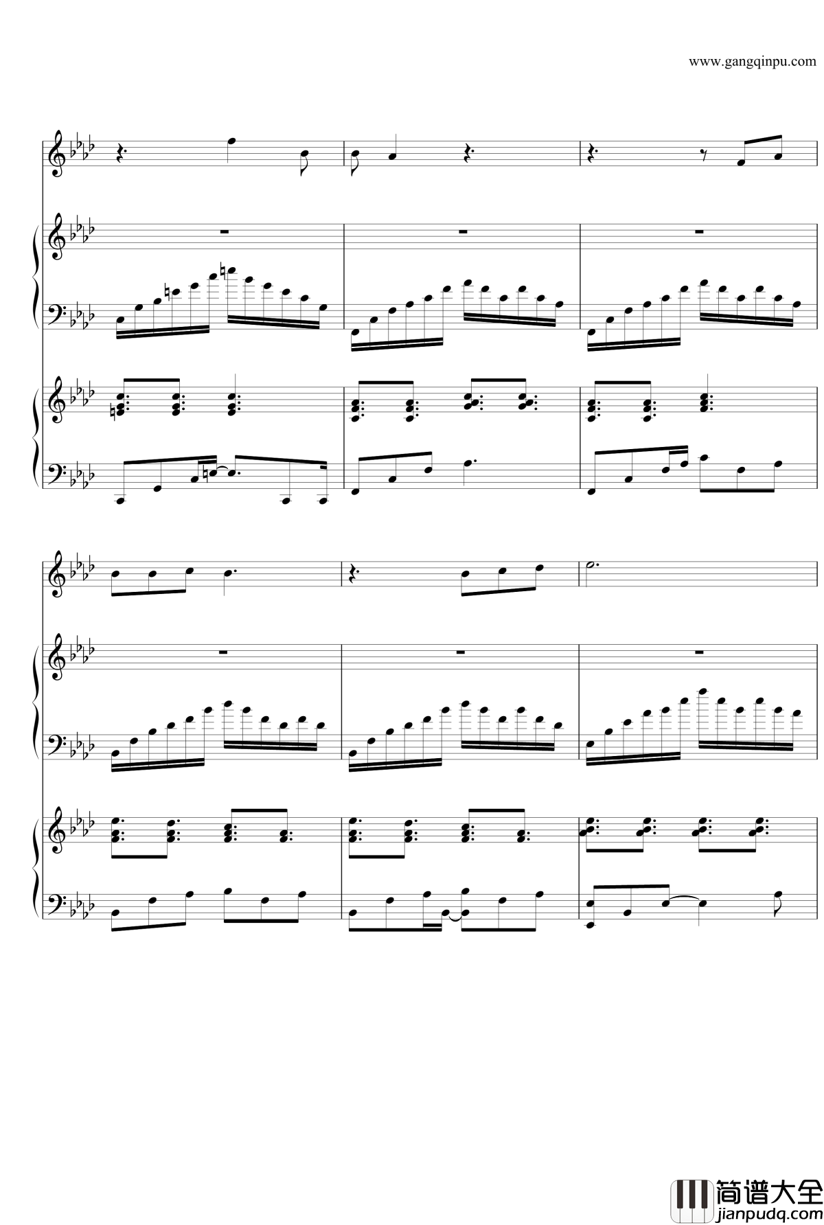 夏夜汪峰钢琴谱_Dr_Hope