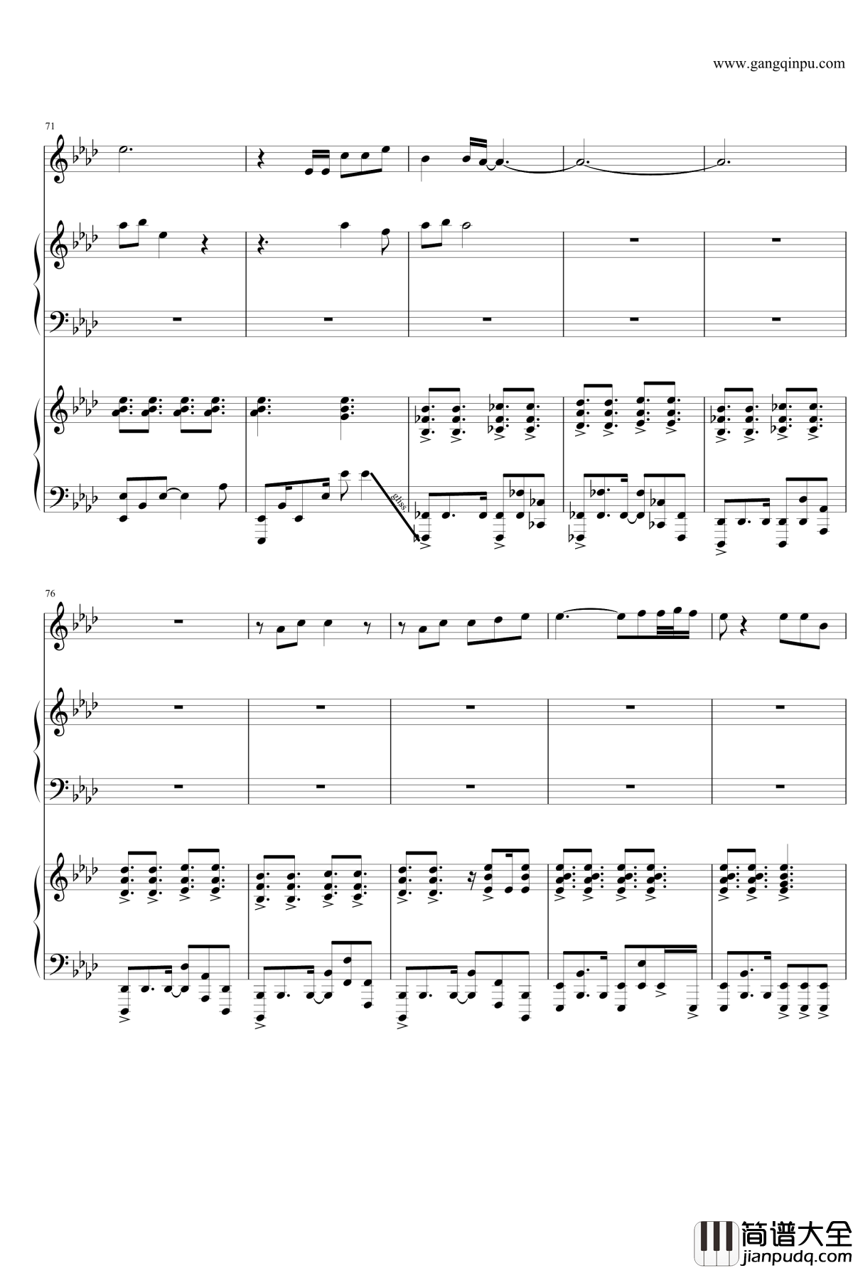 夏夜汪峰钢琴谱_Dr_Hope