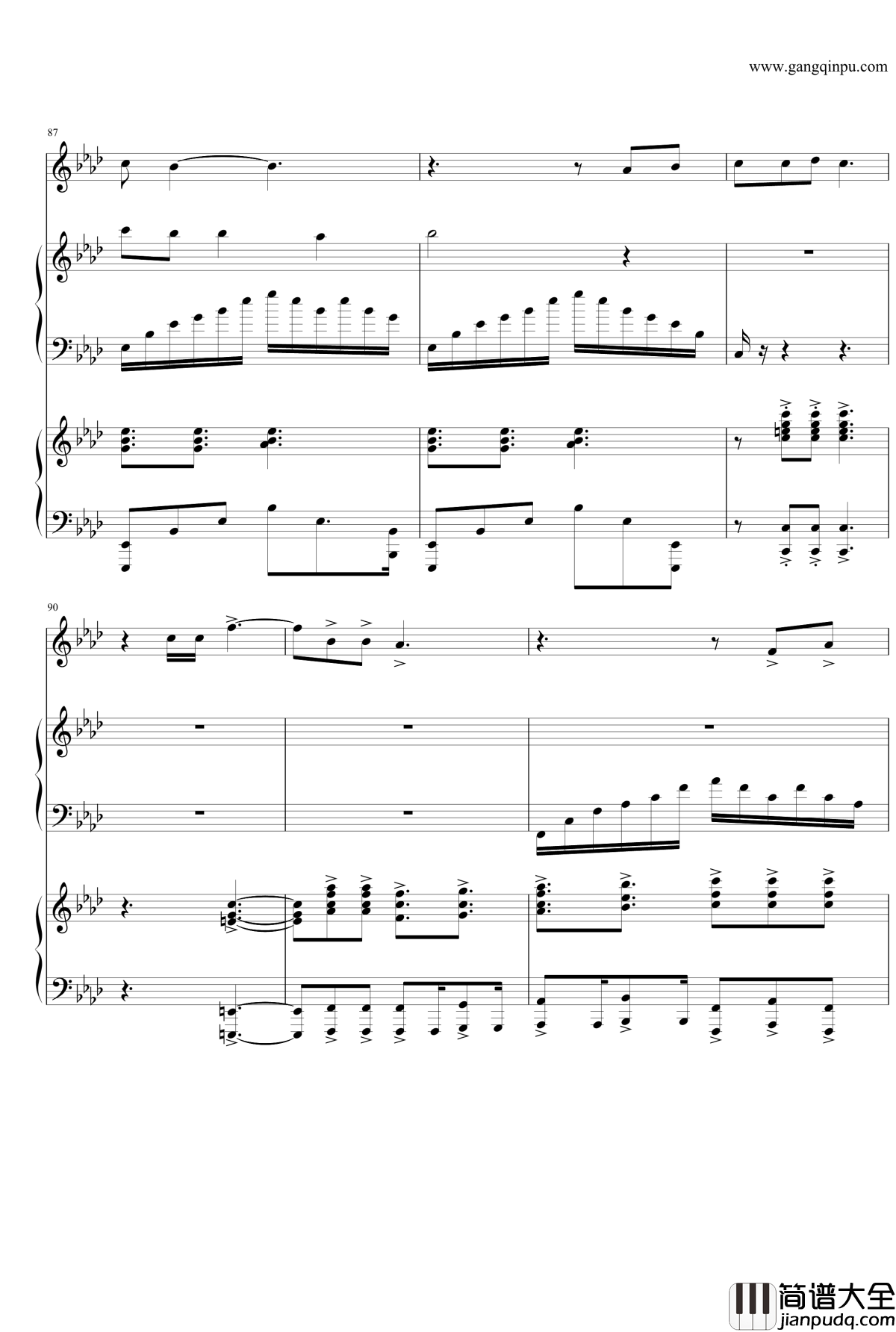 夏夜汪峰钢琴谱_Dr_Hope