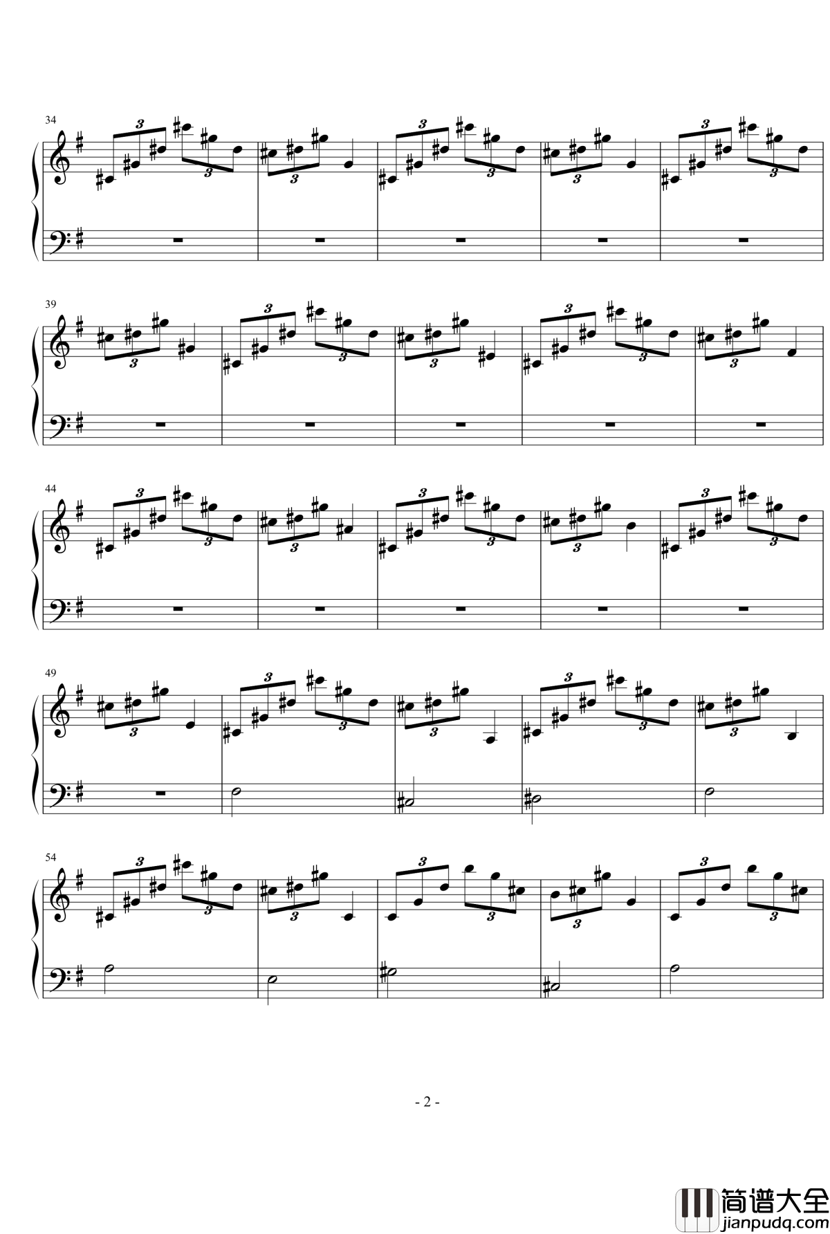 晶莹的天梯钢琴谱_前奏曲_流行追梦人