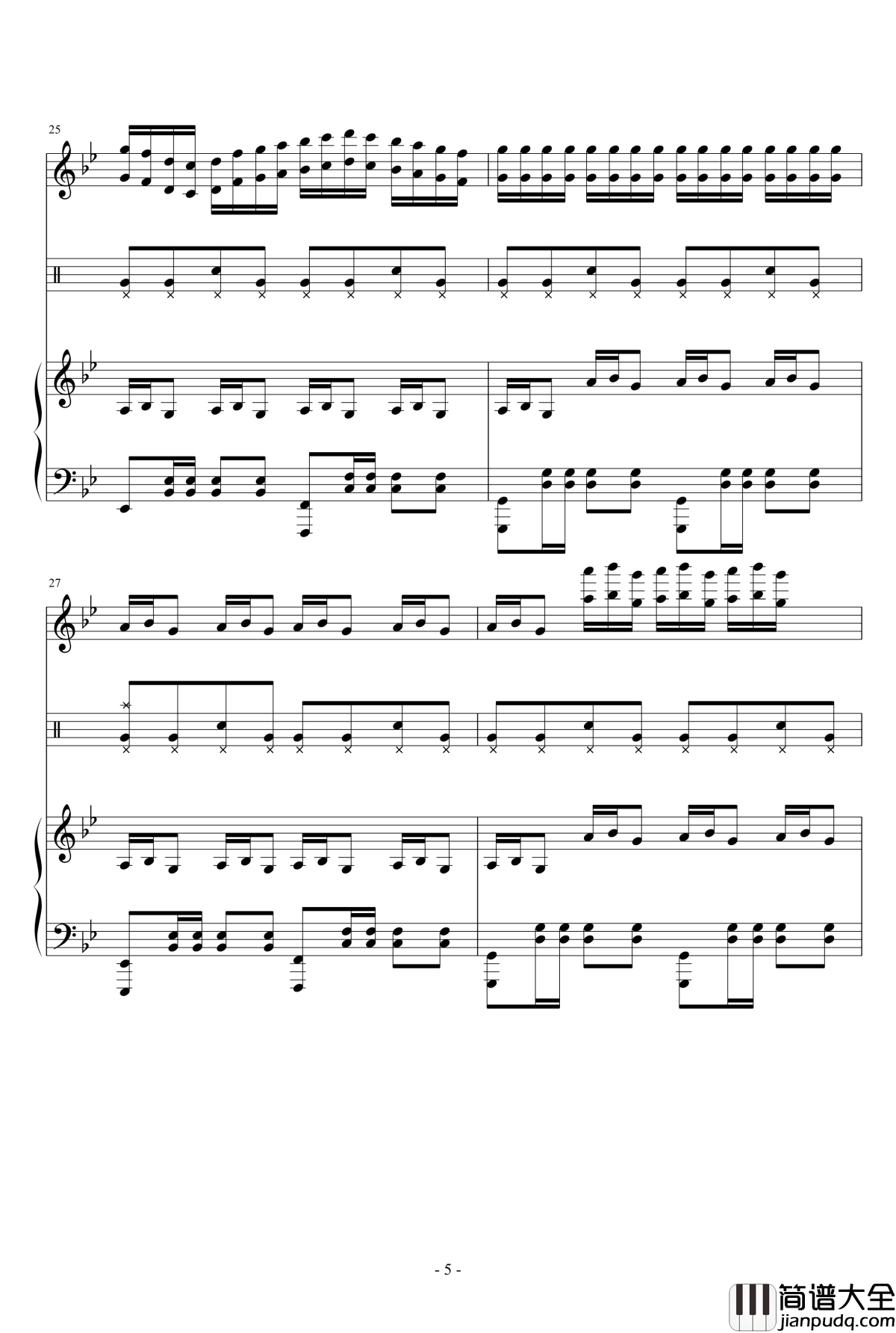 海的克罗地亚奏鸣曲钢琴谱_瑜乐星