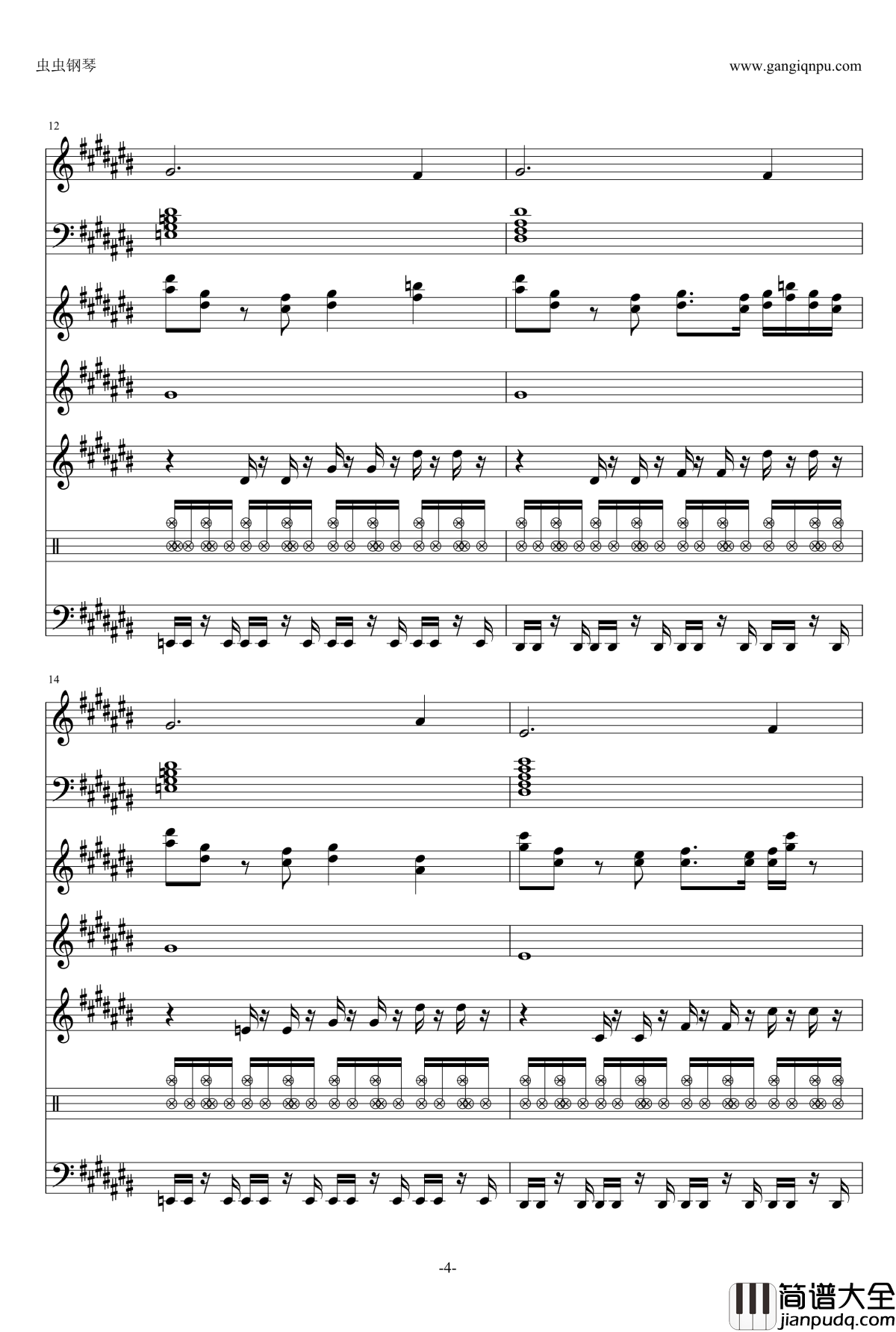 町、時の流れ、人钢琴谱_Ver.2_Clannad