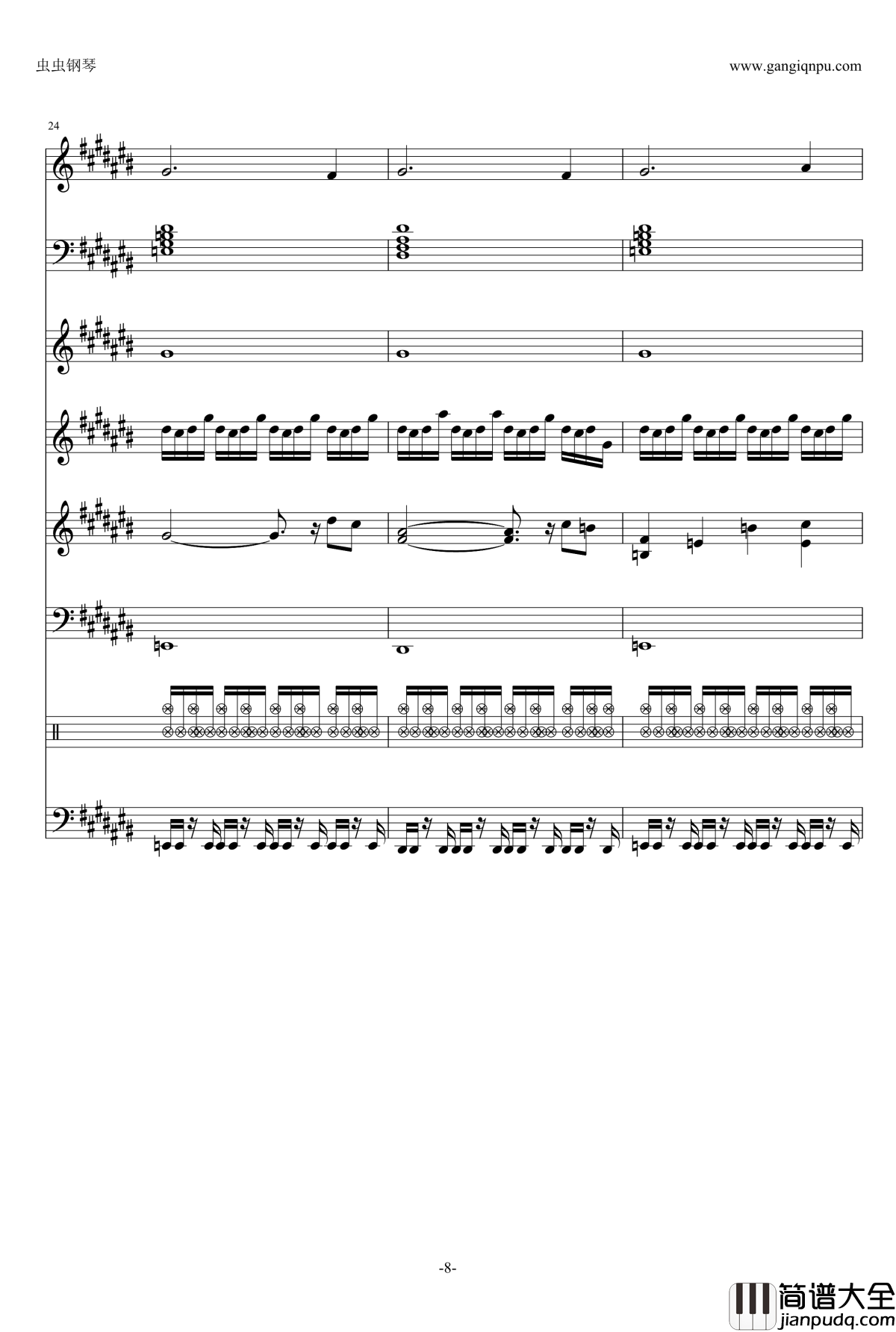 町、時の流れ、人钢琴谱_Ver.2_Clannad