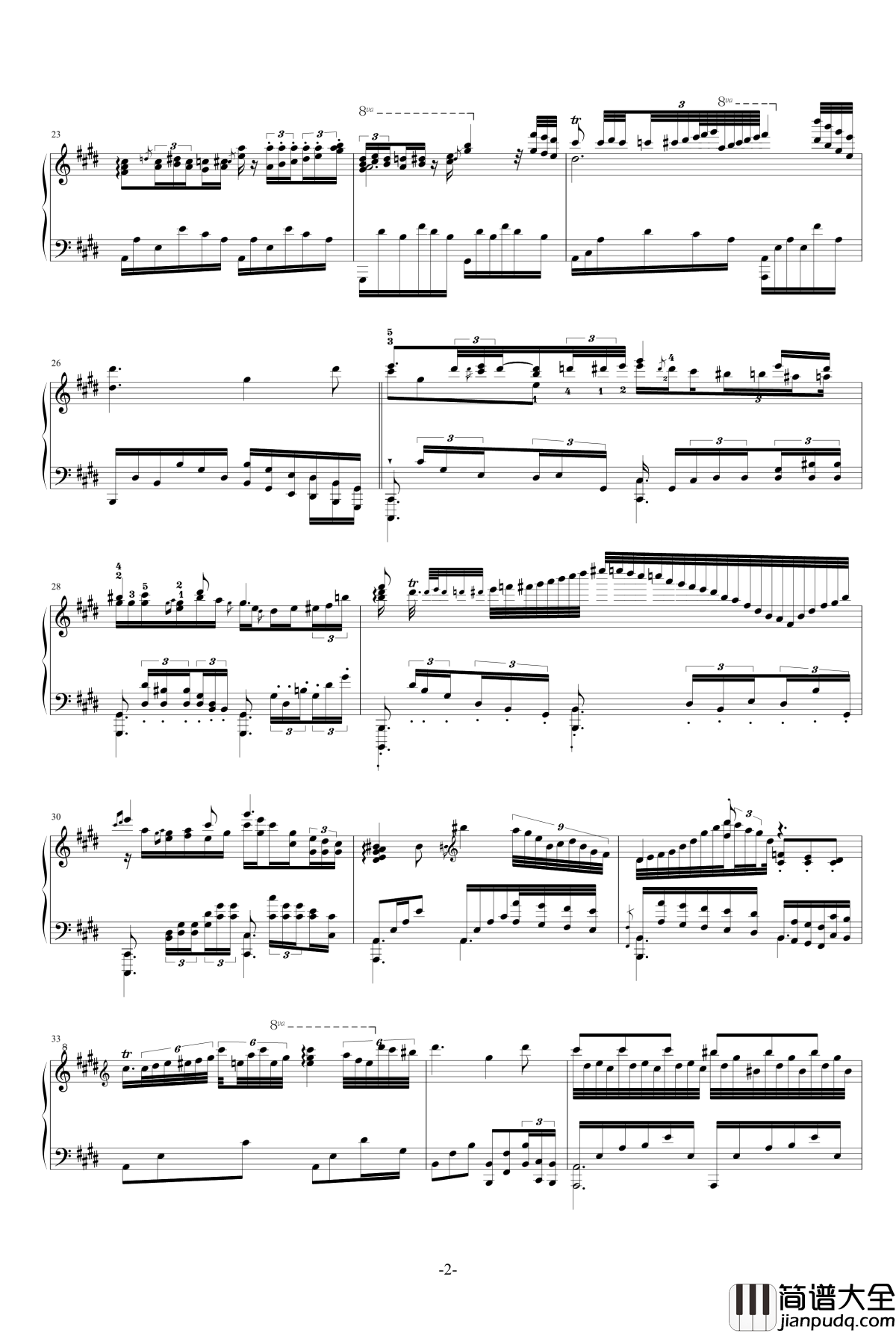 遗忘天堂钢琴谱_修改_升c小调