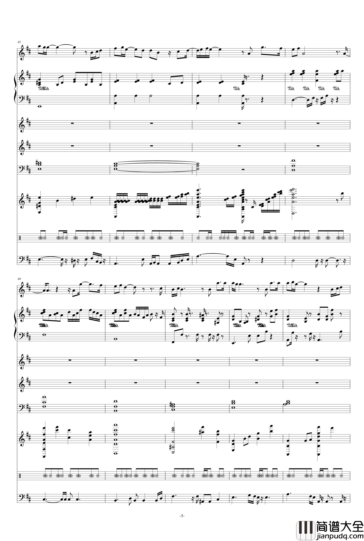 爱你的宿命钢琴谱_张信哲__来自星星的你_主题曲_总谱