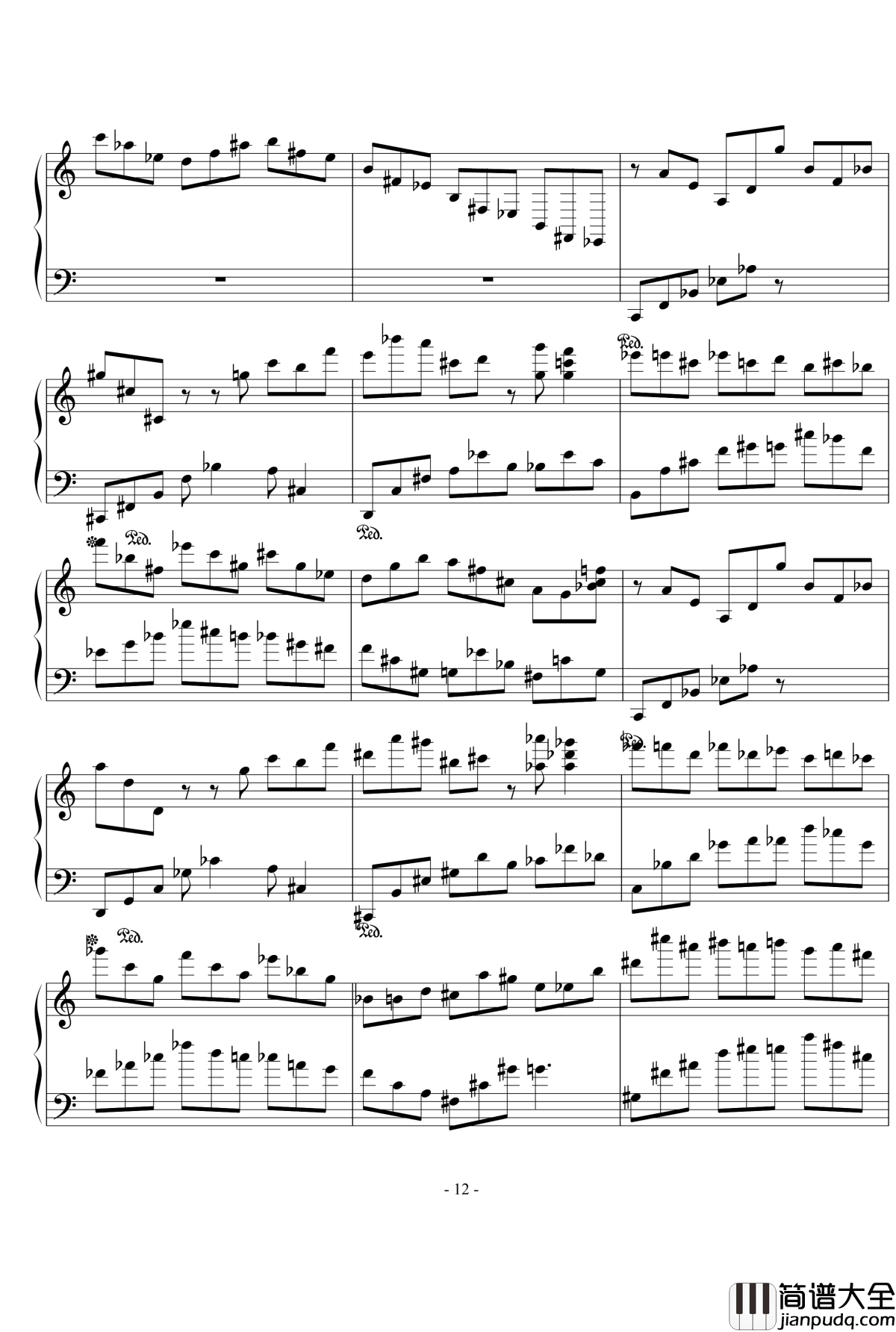 浪漫主义音乐的传统钢琴谱_幻想曲_D大调_流行追梦人