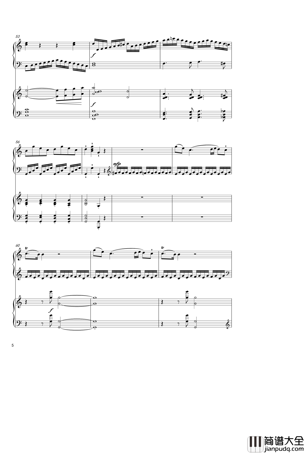 Sonata_In_C_Major,_K_545钢琴谱_双钢琴_莫扎特