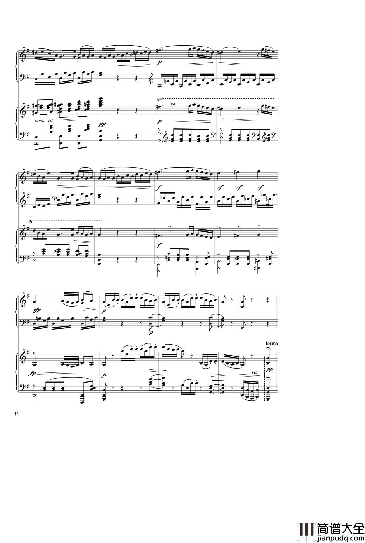 Sonata_In_C_Major,_K_545钢琴谱_双钢琴_莫扎特