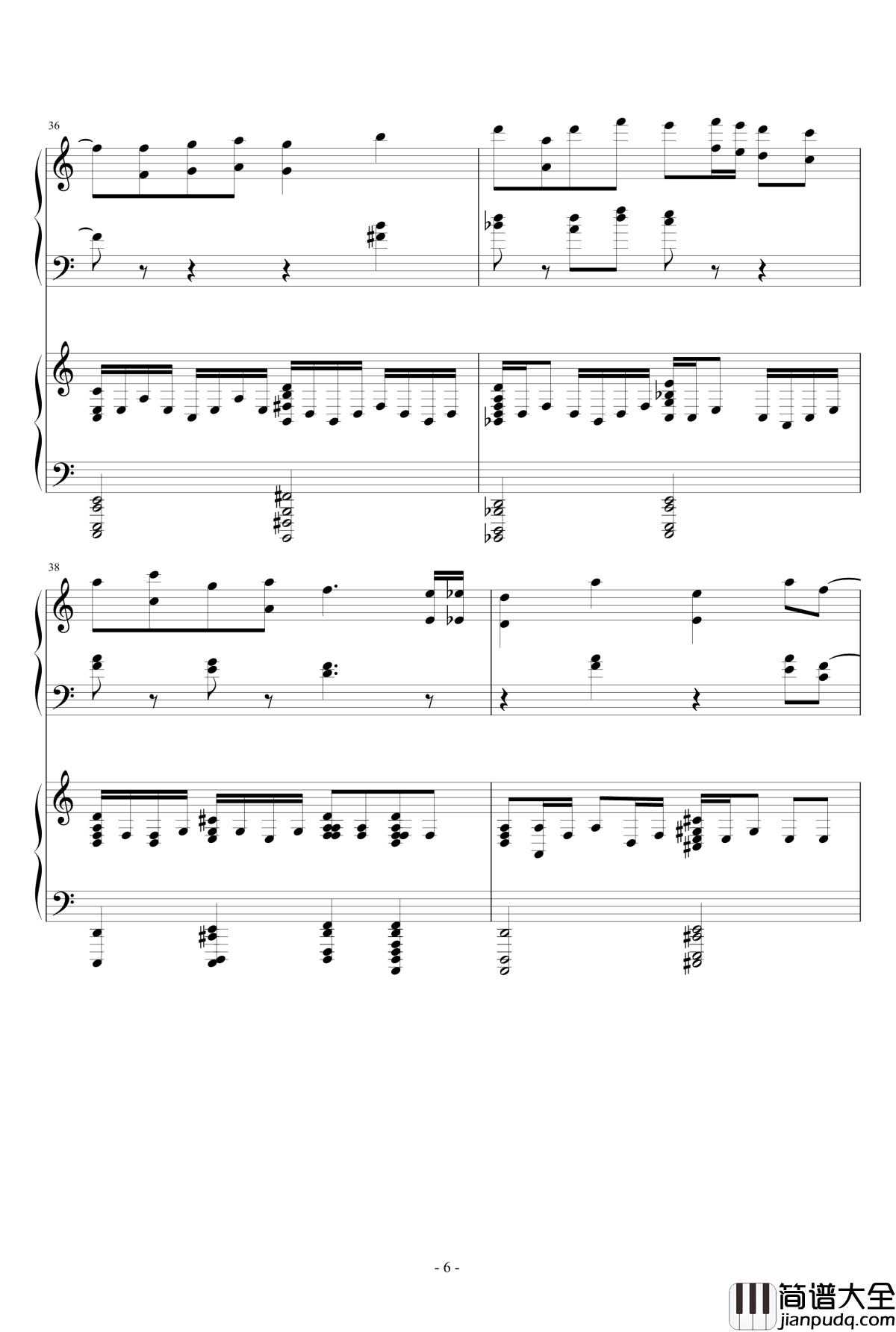 死亡华尔兹钢琴谱_四手联弹_最终鬼畜妹