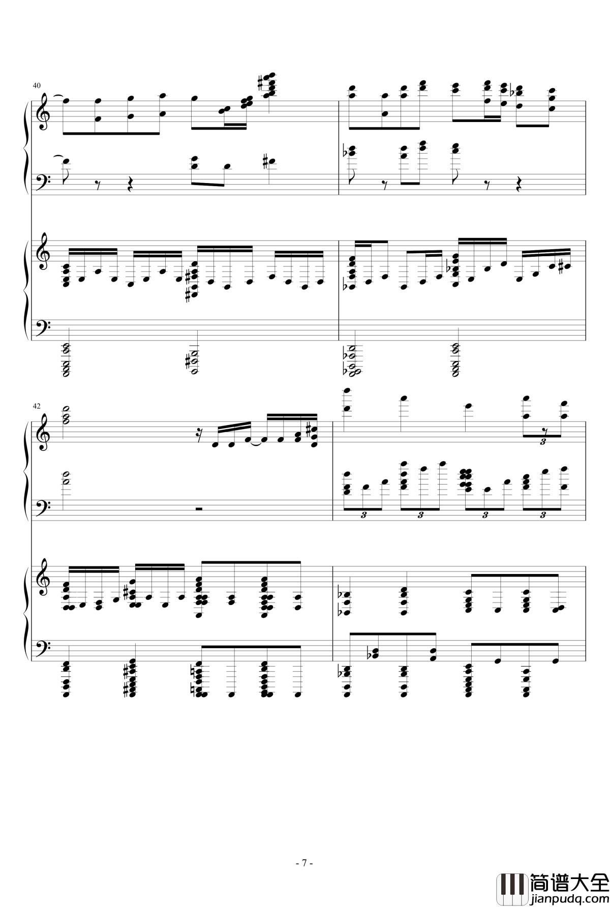 死亡华尔兹钢琴谱_四手联弹_最终鬼畜妹