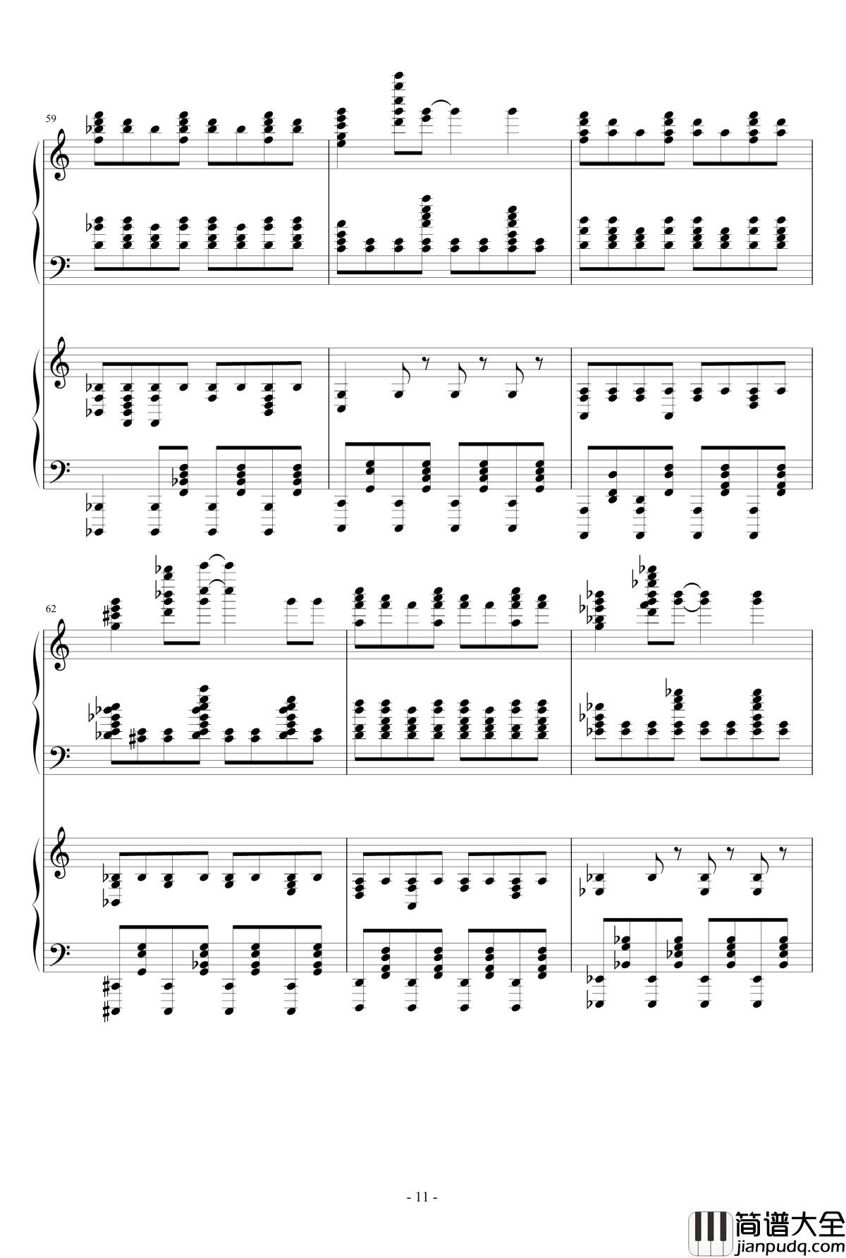 死亡华尔兹钢琴谱_四手联弹_最终鬼畜妹