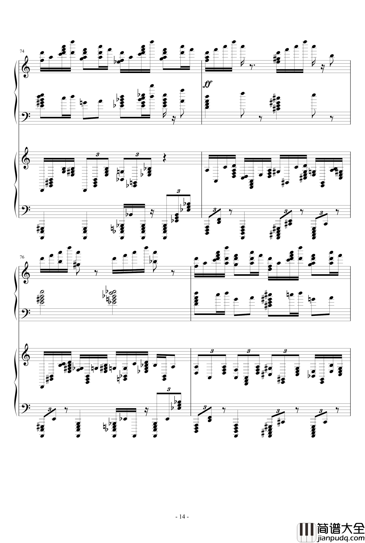 死亡华尔兹钢琴谱_四手联弹_最终鬼畜妹