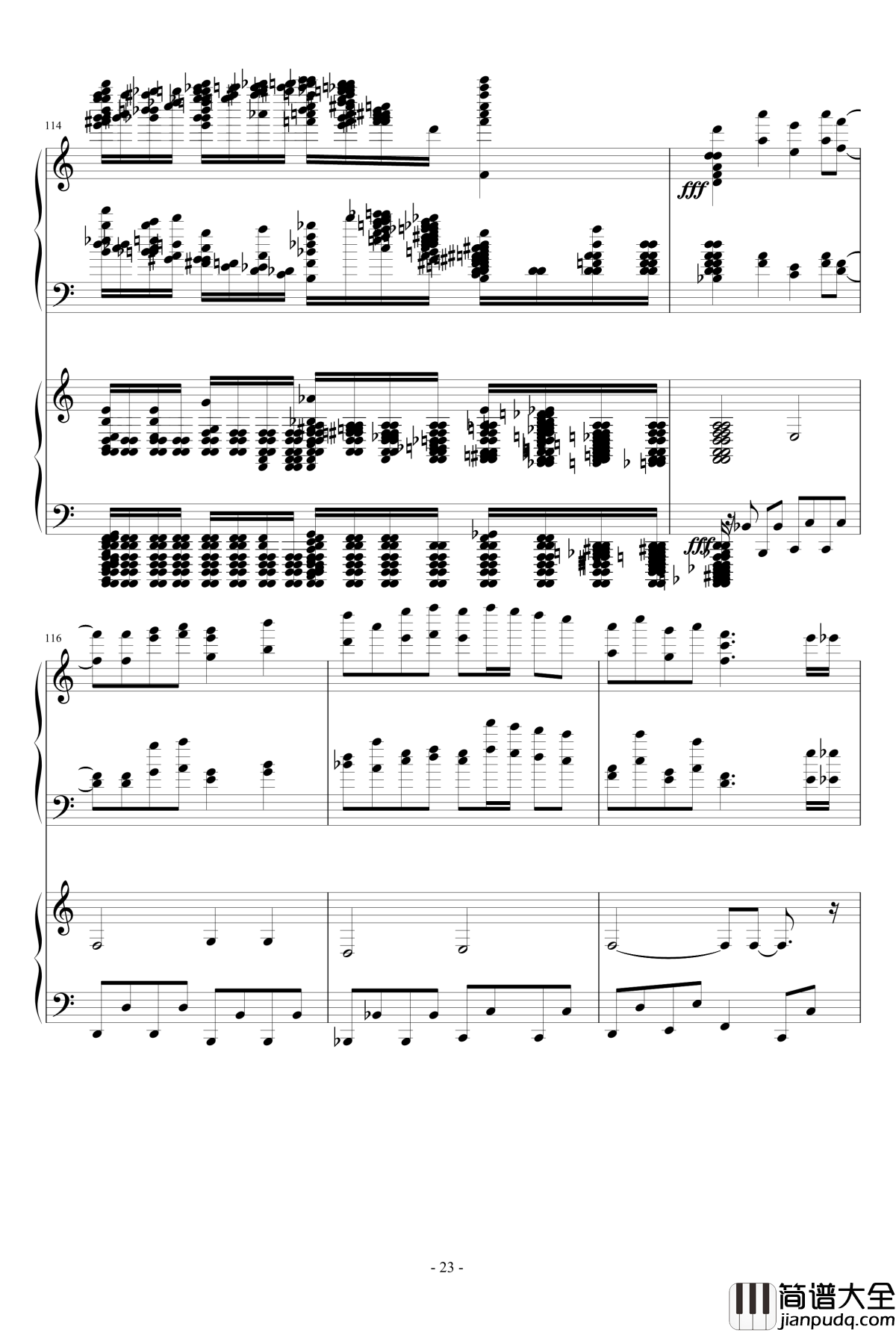 死亡华尔兹钢琴谱_四手联弹_最终鬼畜妹