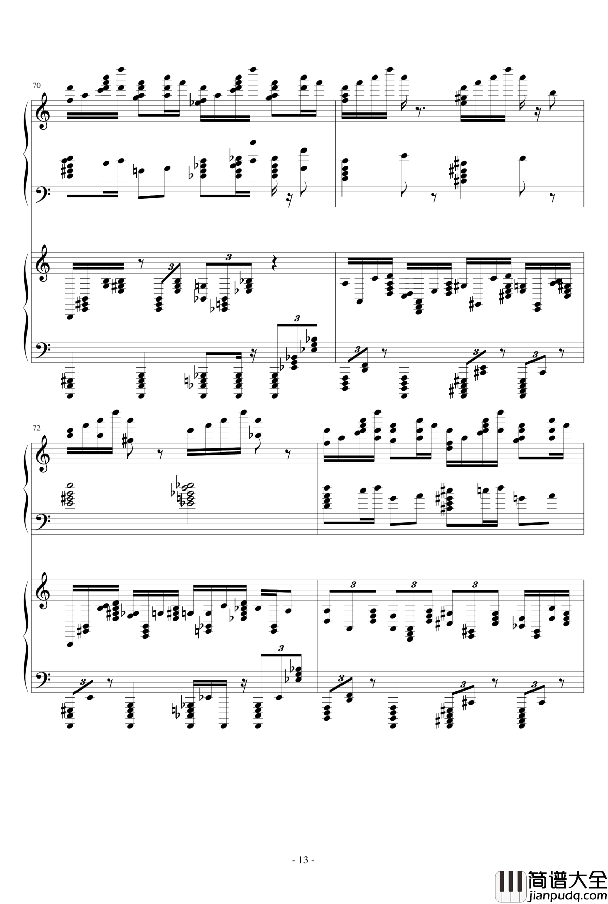 死亡华尔兹钢琴谱_四手联弹_最终鬼畜妹