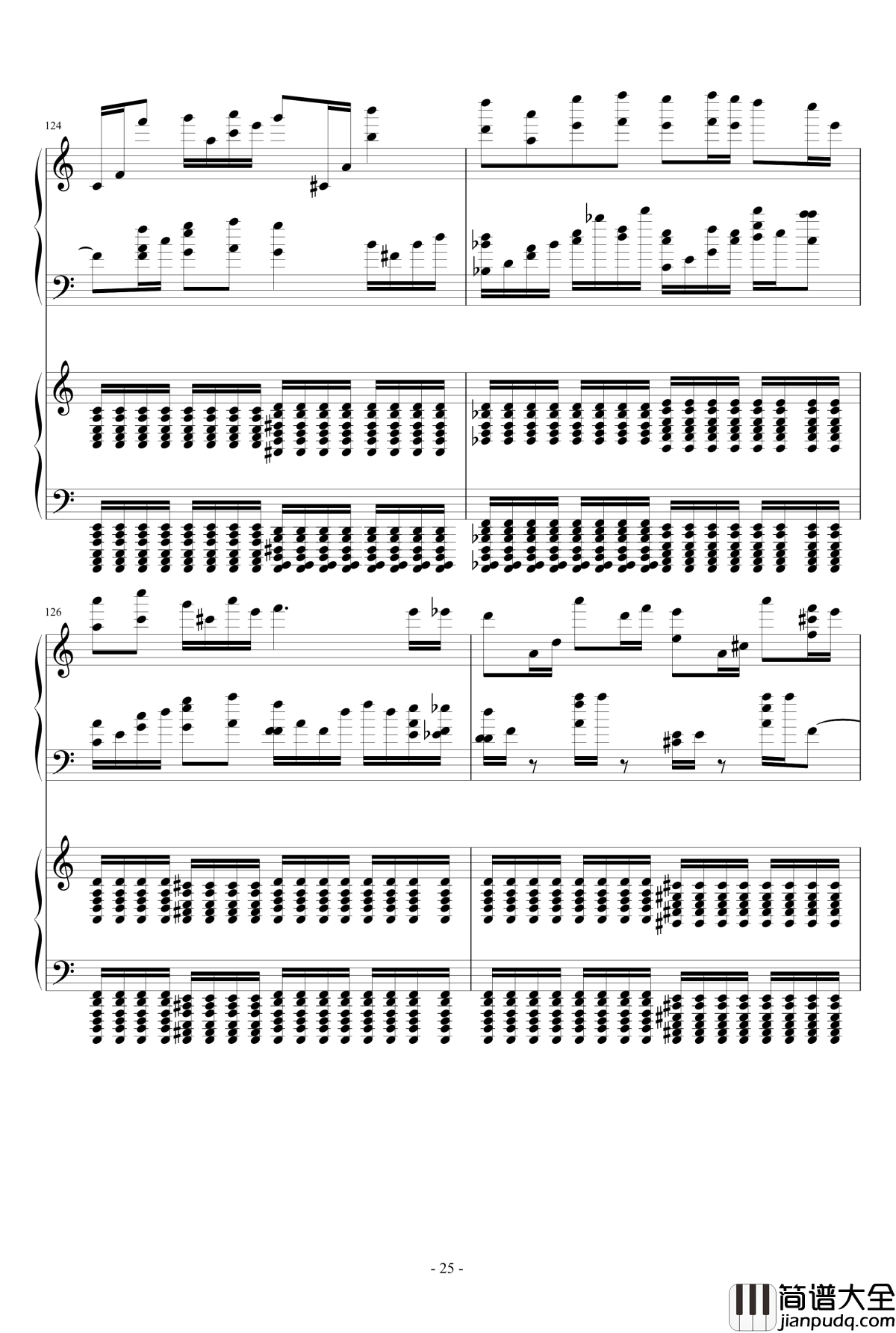 死亡华尔兹钢琴谱_四手联弹_最终鬼畜妹