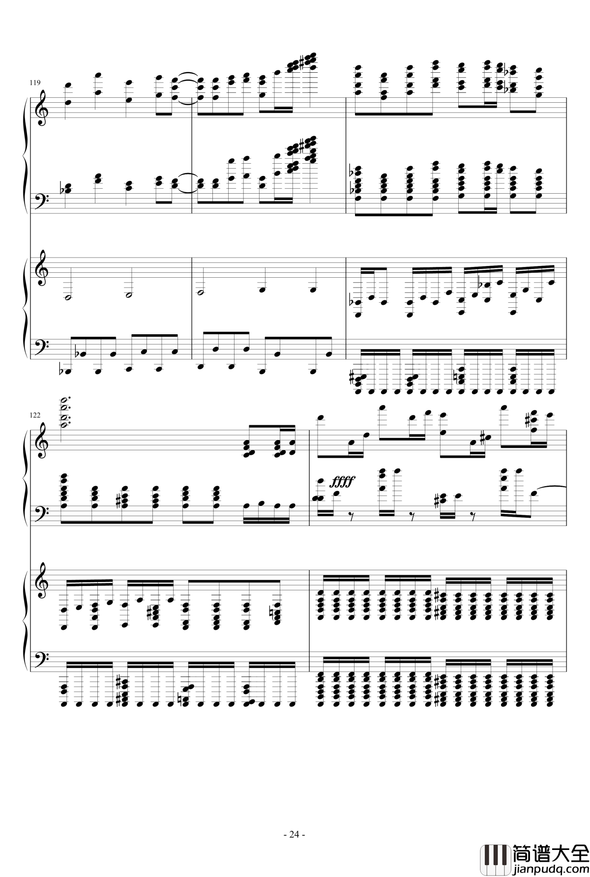 死亡华尔兹钢琴谱_四手联弹_最终鬼畜妹