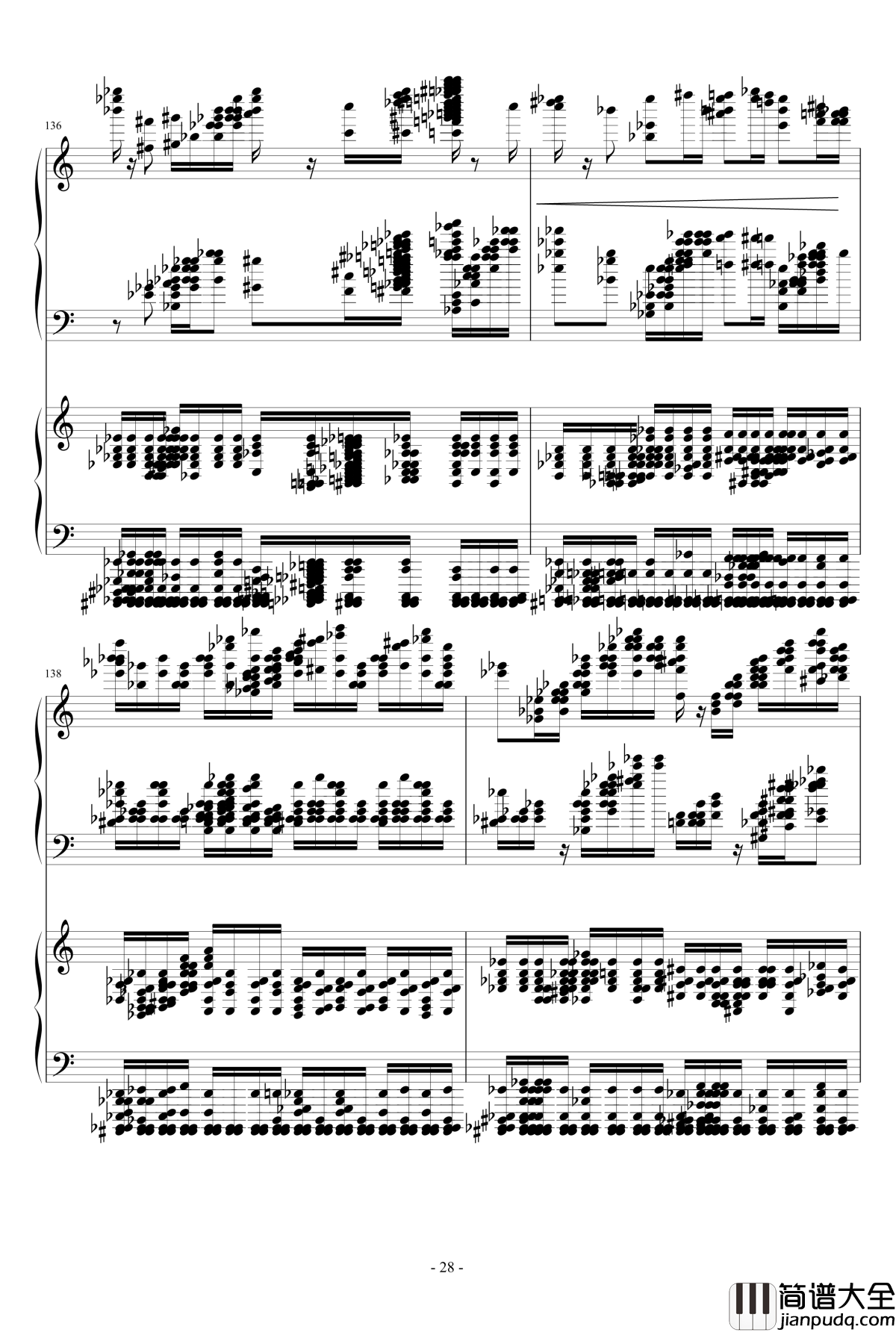 死亡华尔兹钢琴谱_四手联弹_最终鬼畜妹