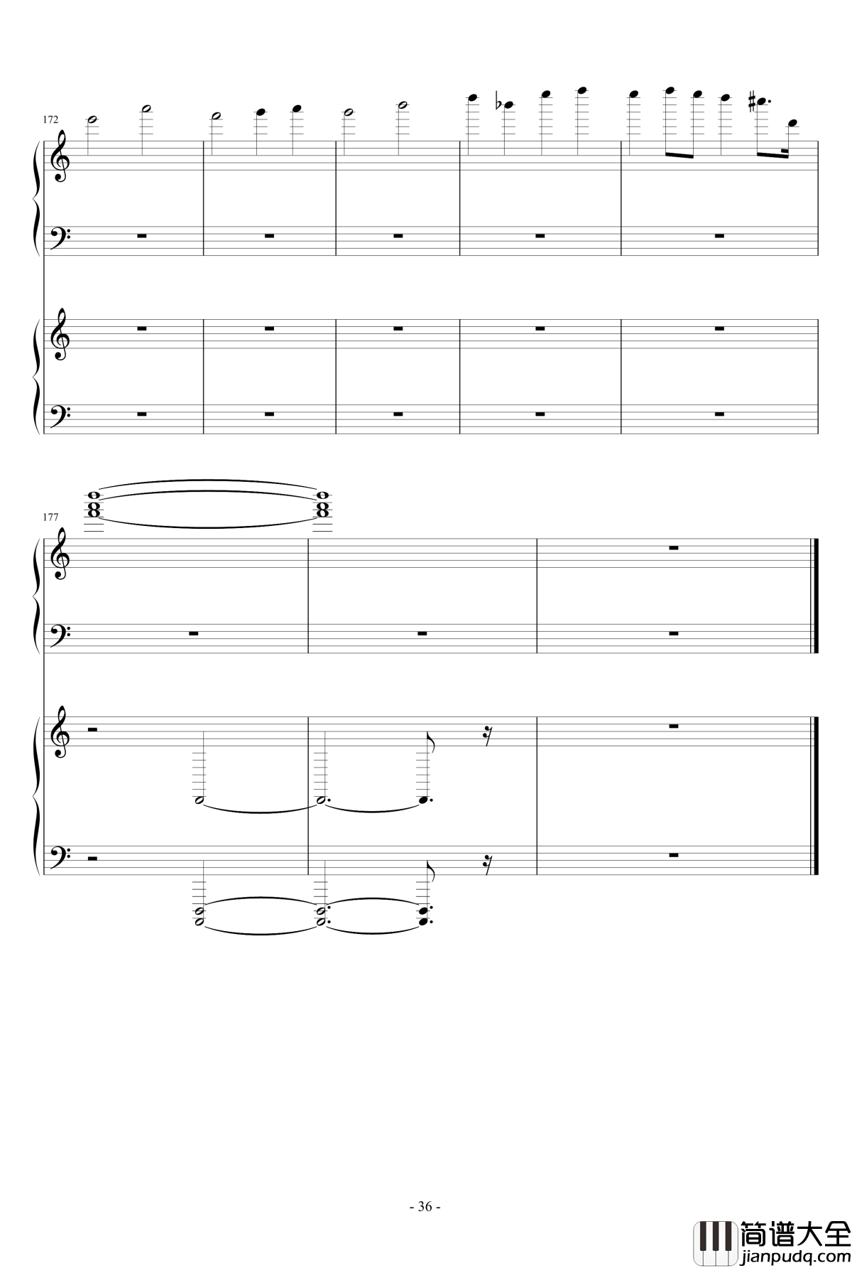 死亡华尔兹钢琴谱_四手联弹_最终鬼畜妹