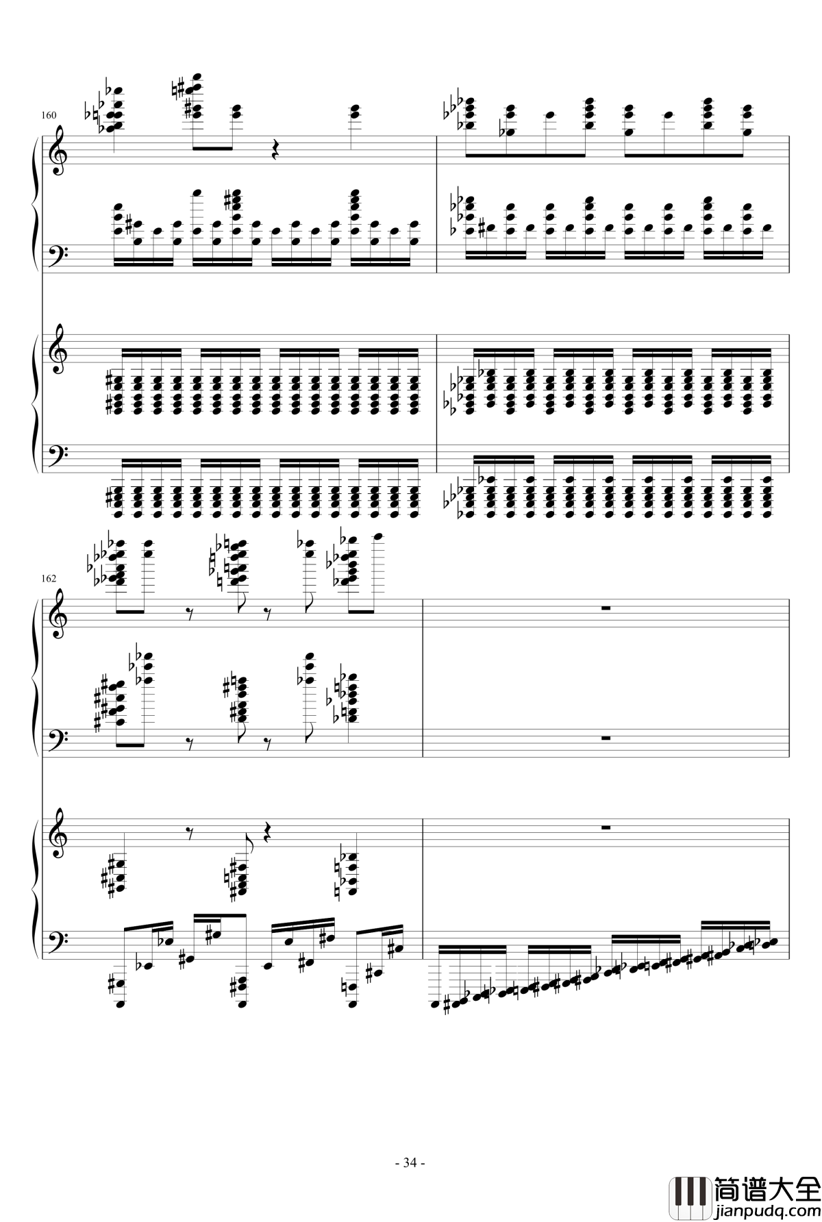 死亡华尔兹钢琴谱_四手联弹_最终鬼畜妹