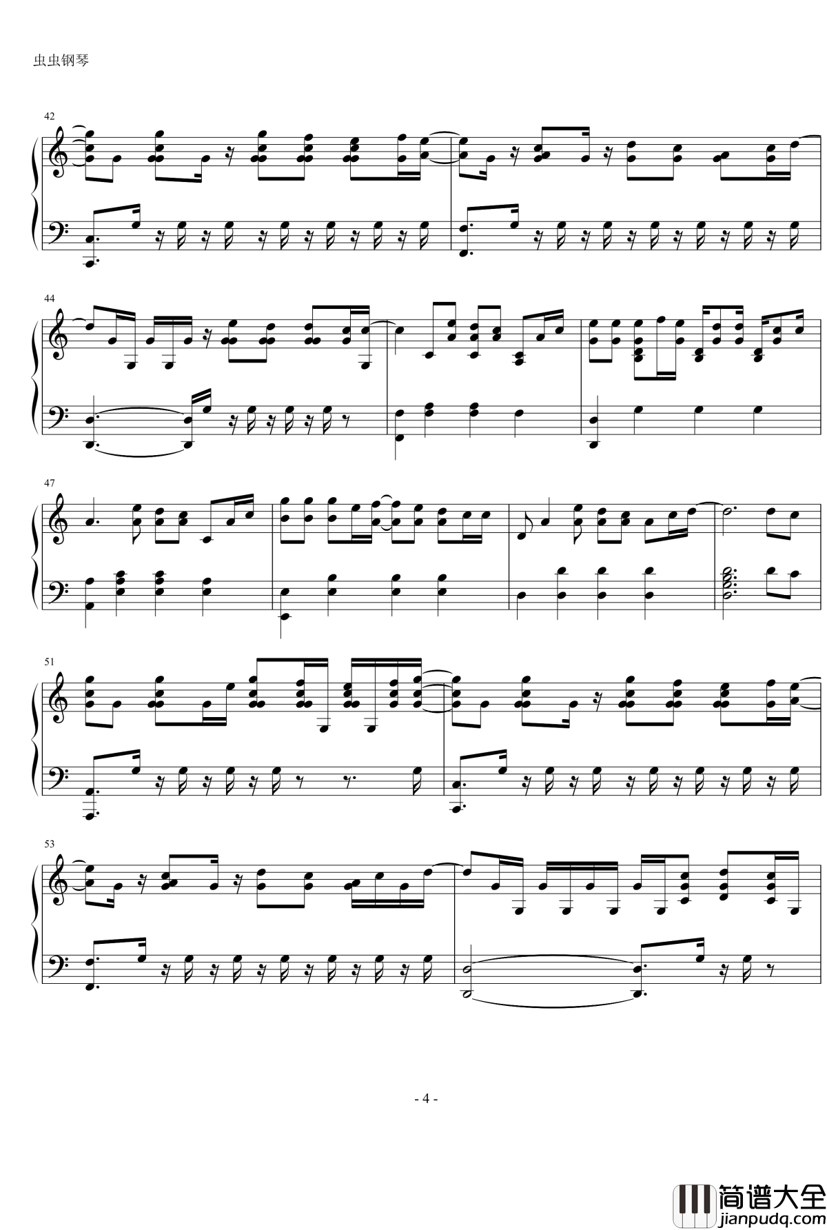 Leave_Out_All_The_Rest钢琴谱_林肯公园_Linkin_Park