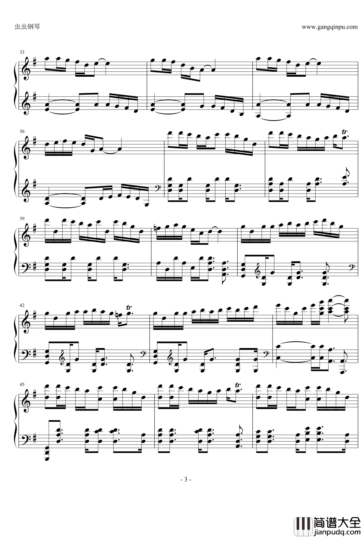 wow_piano_solo钢琴谱_zetacola