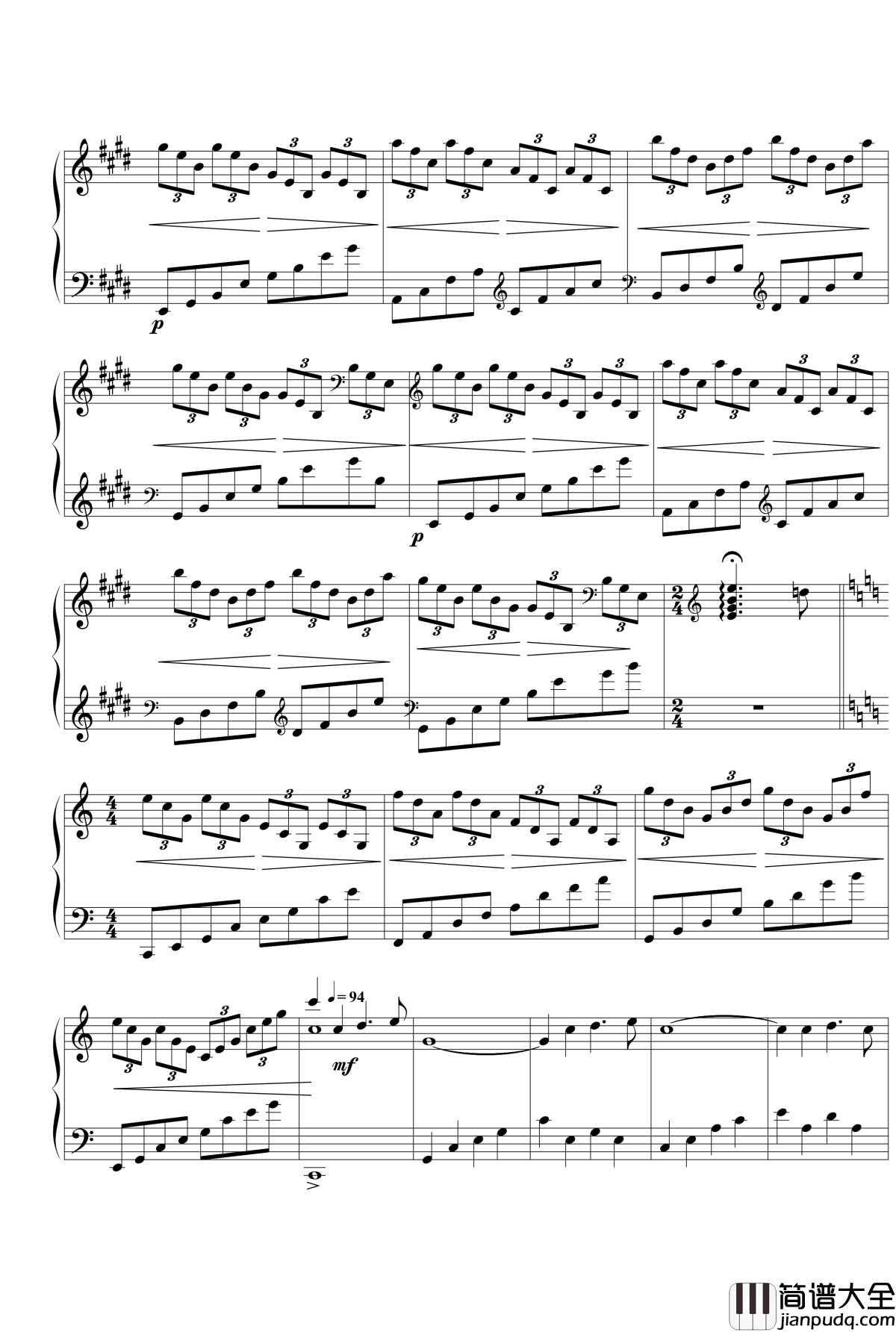 Peaceful_Winds钢琴谱_天籁传声