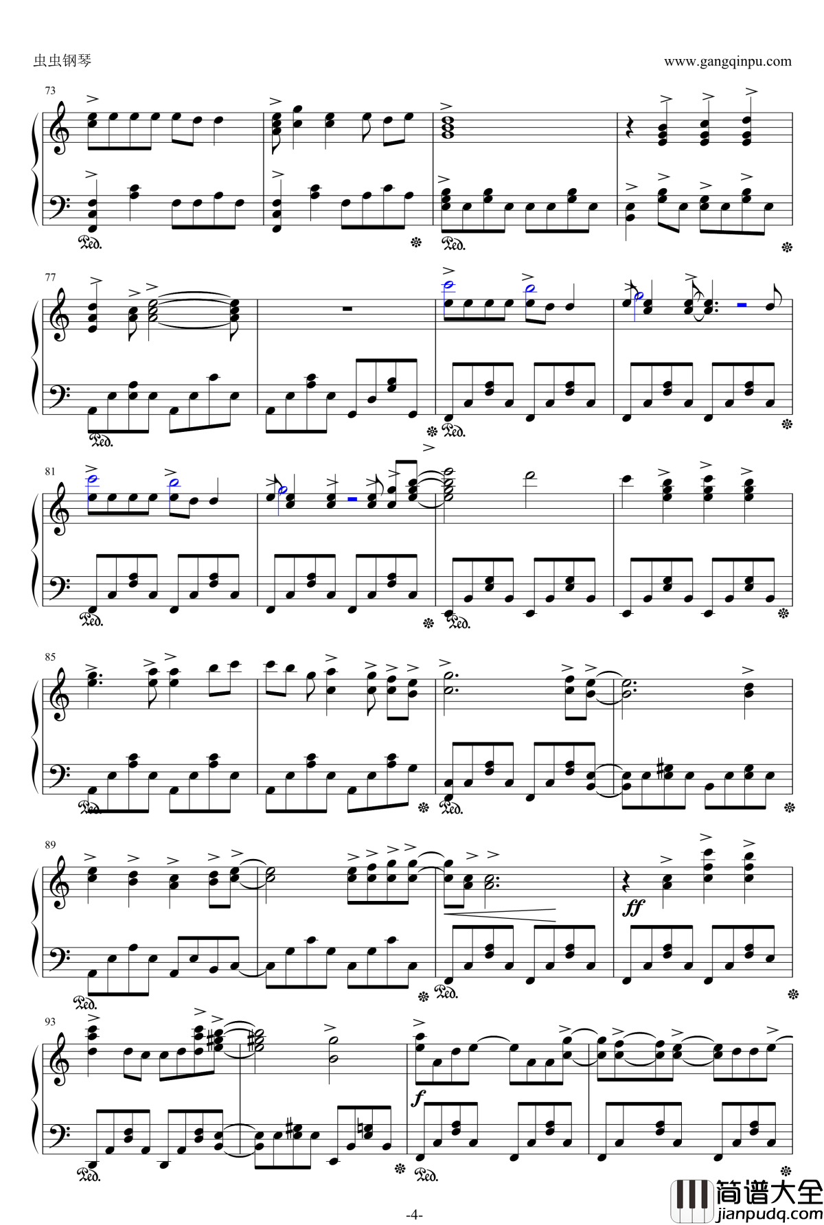 绯色の空钢琴谱_Full_Ver._灼眼的夏娜