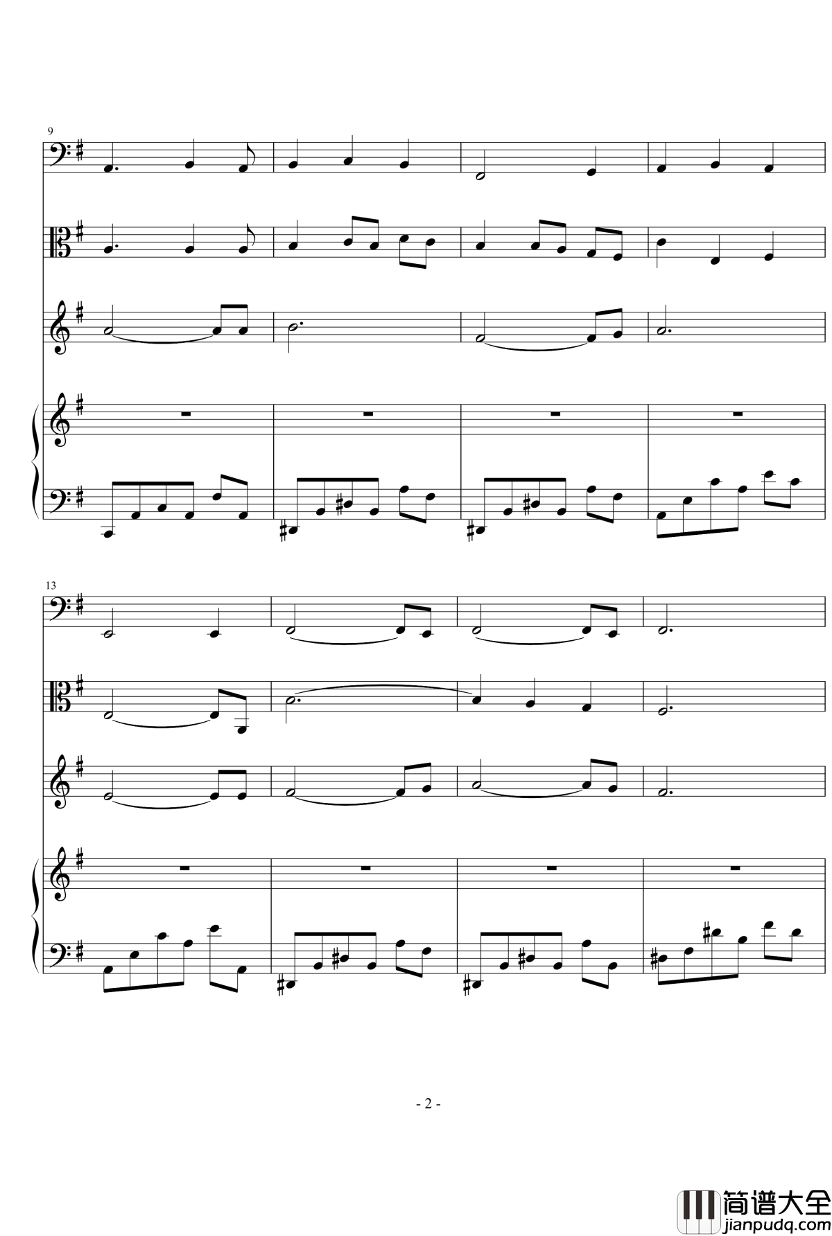 夜曲钢琴谱_总谱_原创_dtyhjdh