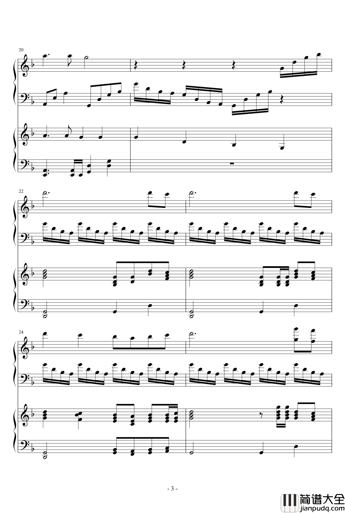 亂城钢琴谱_狂音