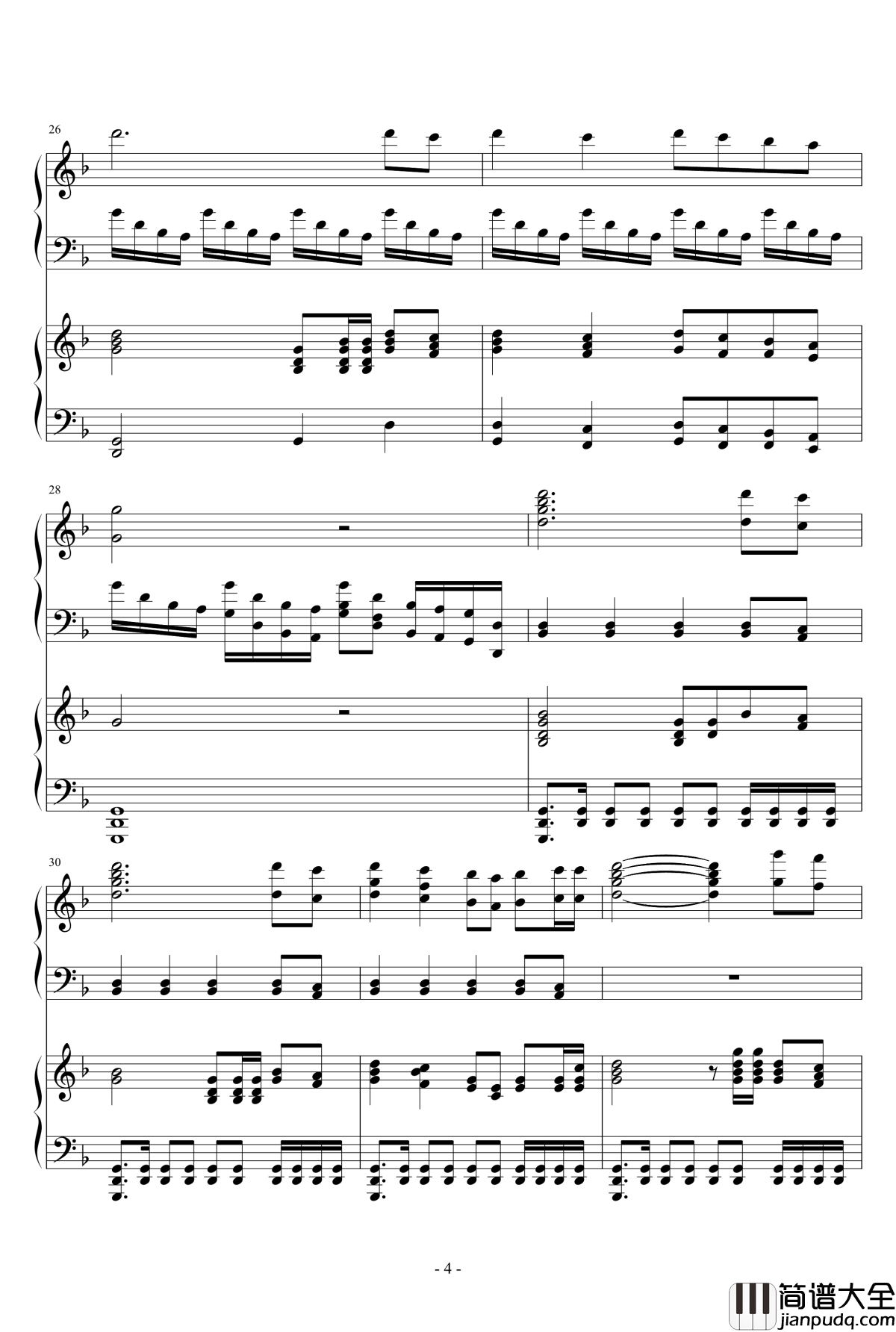 亂城钢琴谱_狂音