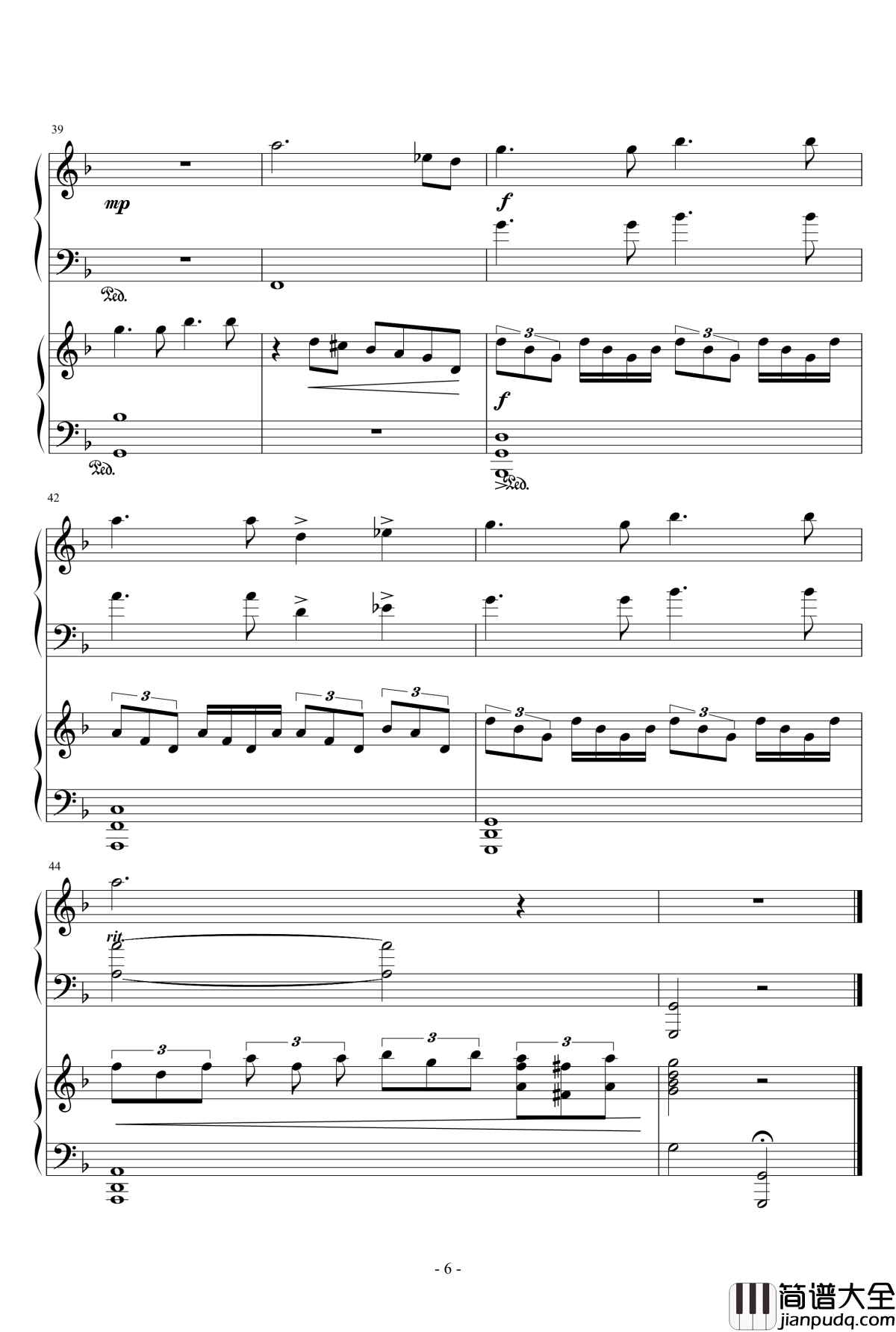 亂城钢琴谱_狂音