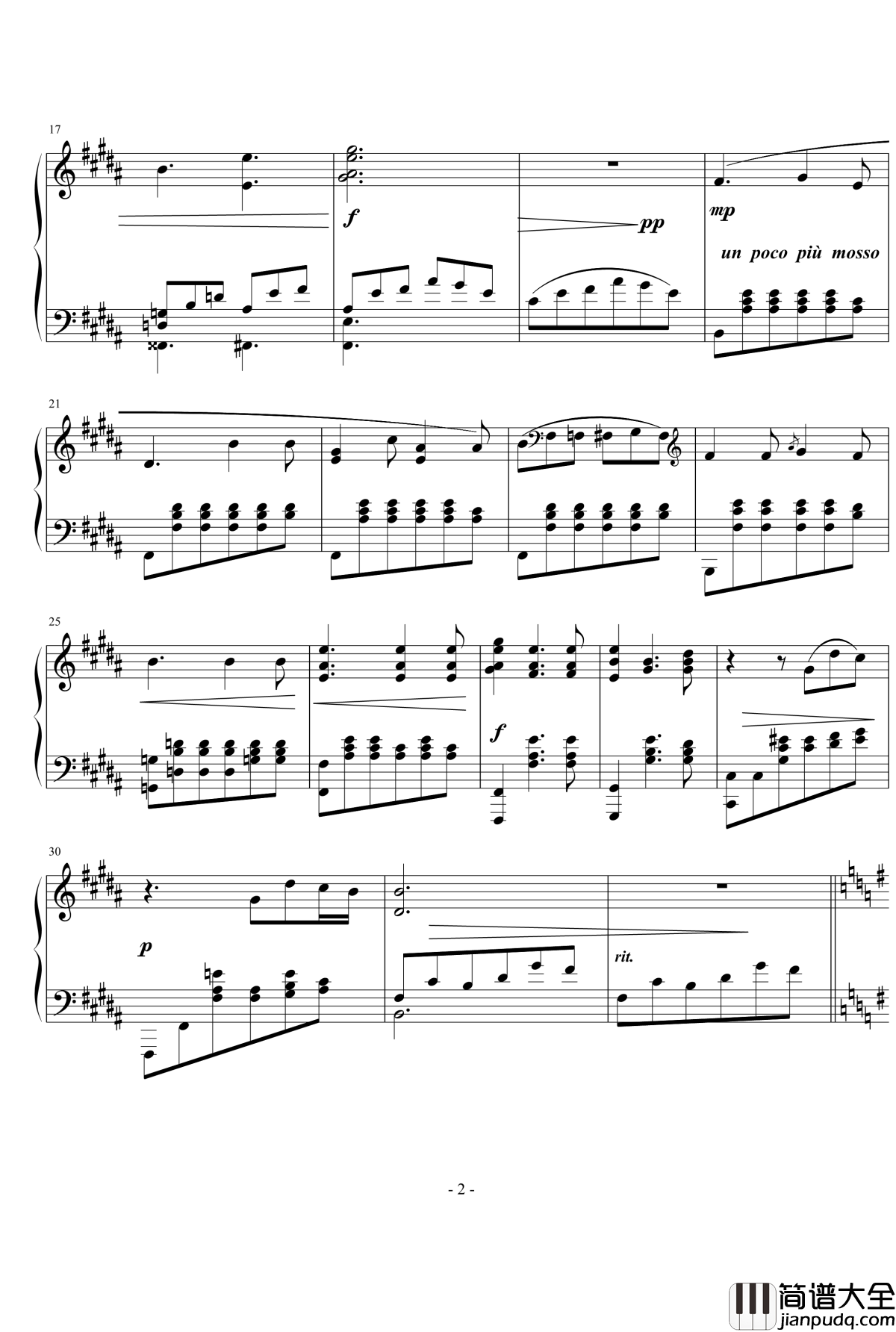 幻想曲钢琴谱_nyride