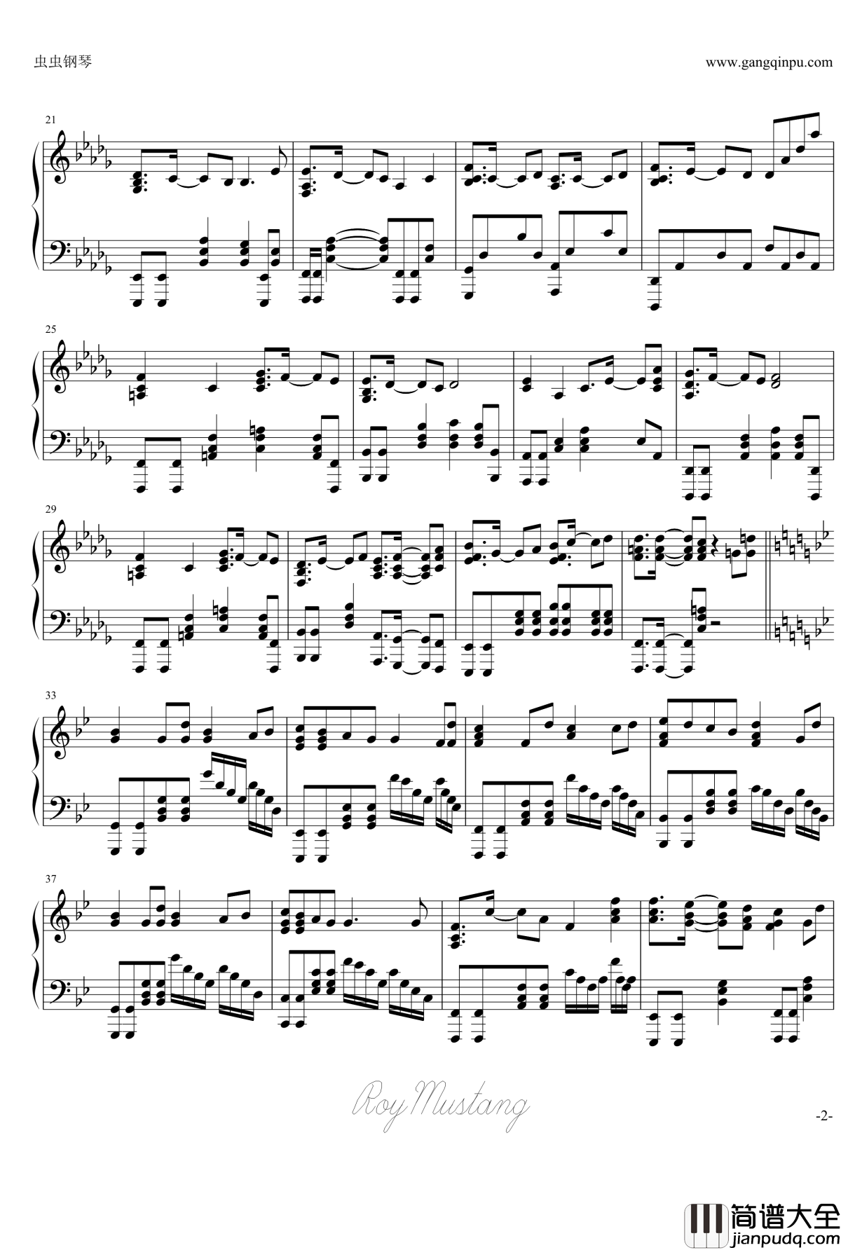 漆黑的子彈OP主题歌钢琴谱_black_bullet