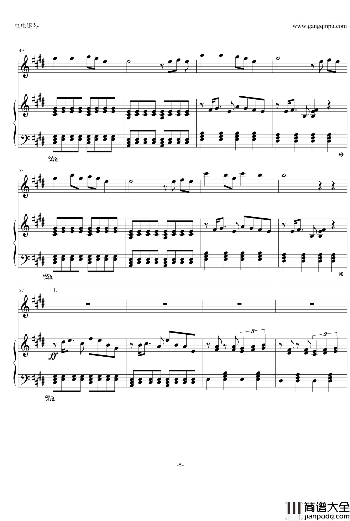 无限大钢琴谱_孙燕姿