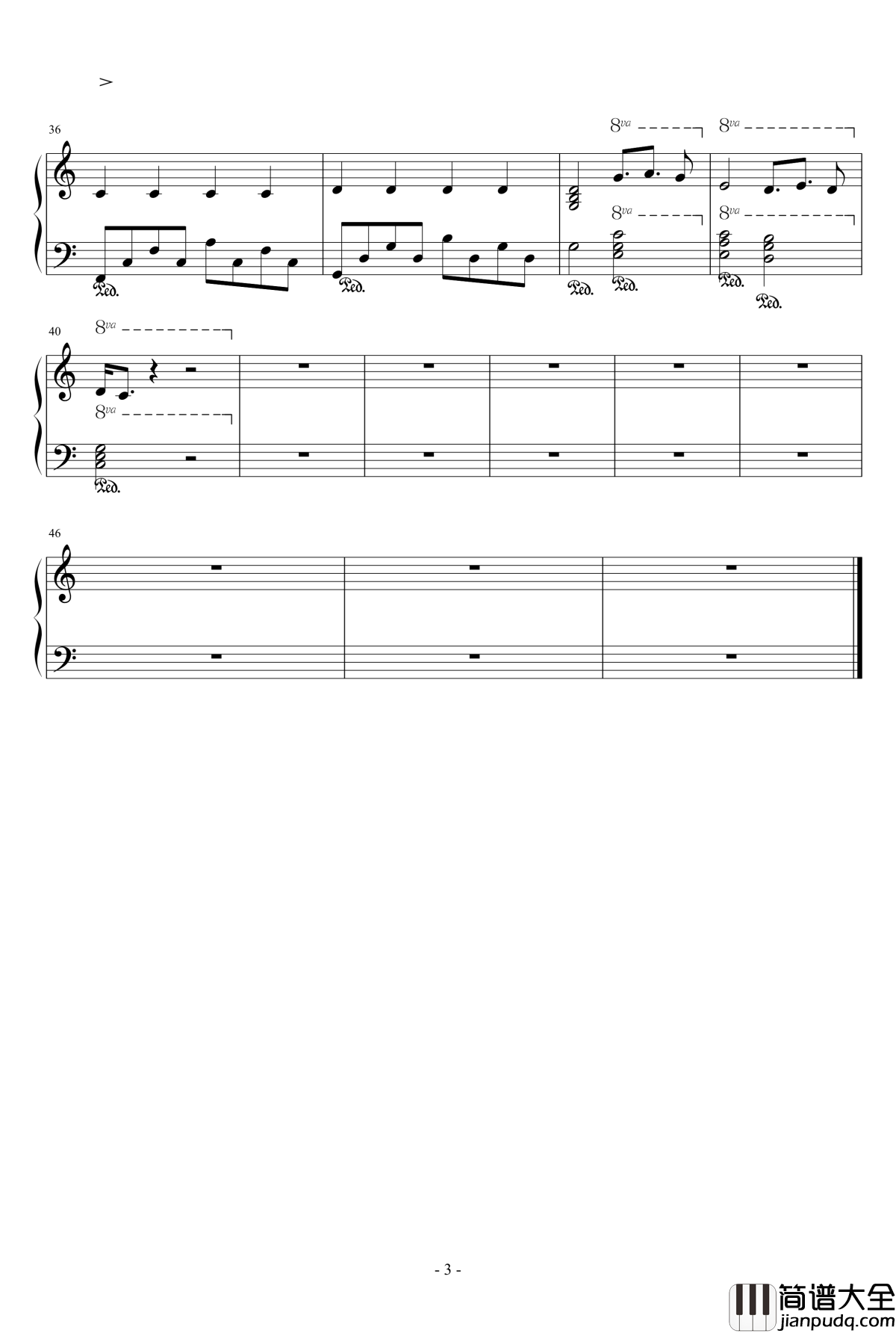 亲爱的睡吧钢琴谱_xx981945512