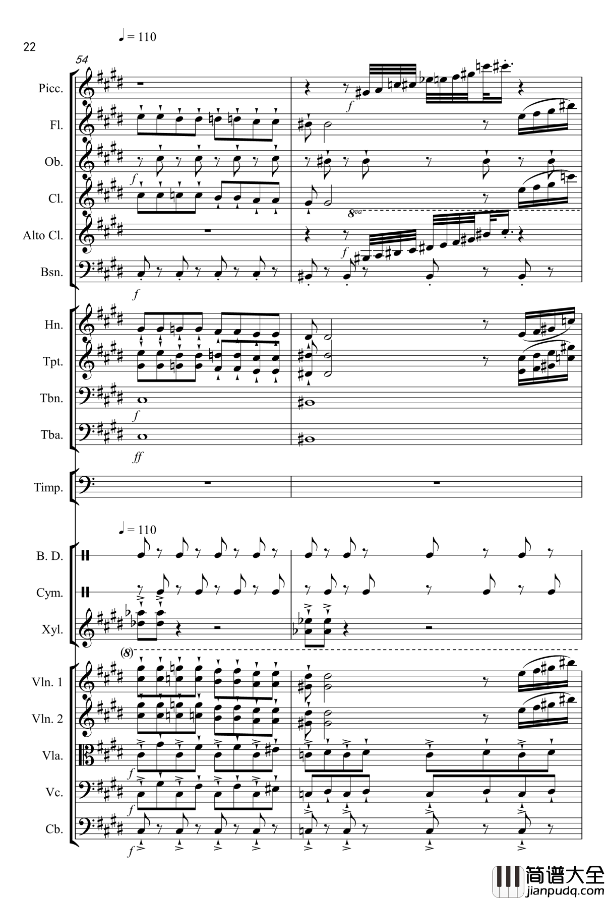 X进行曲钢琴谱_韩铭佑