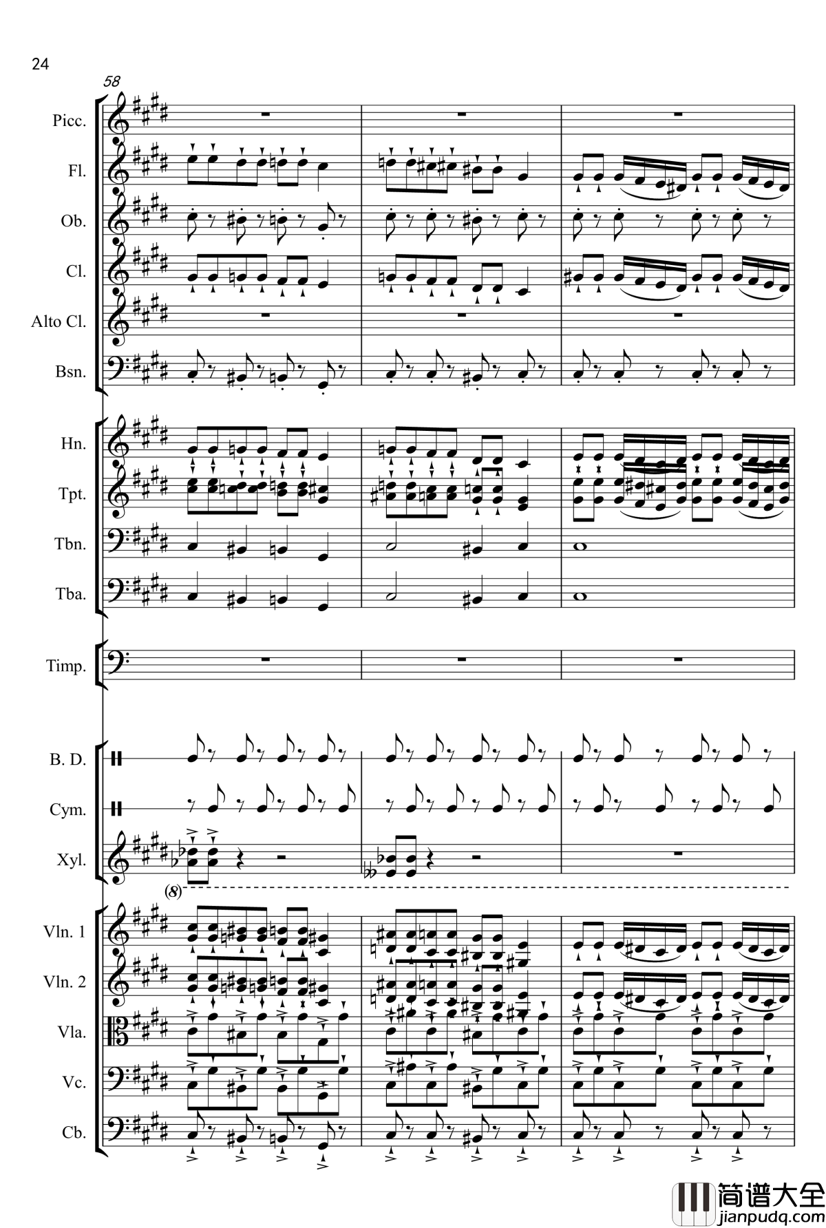 X进行曲钢琴谱_韩铭佑