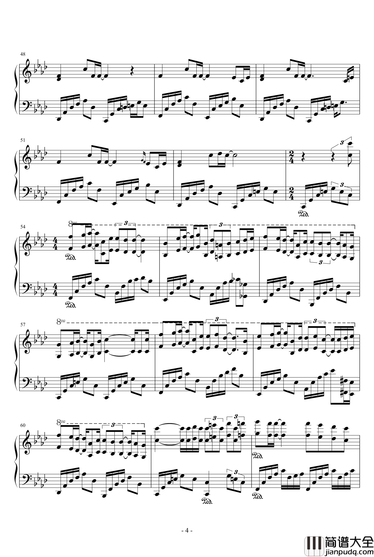 那条平坦的路钢琴谱_Dollman