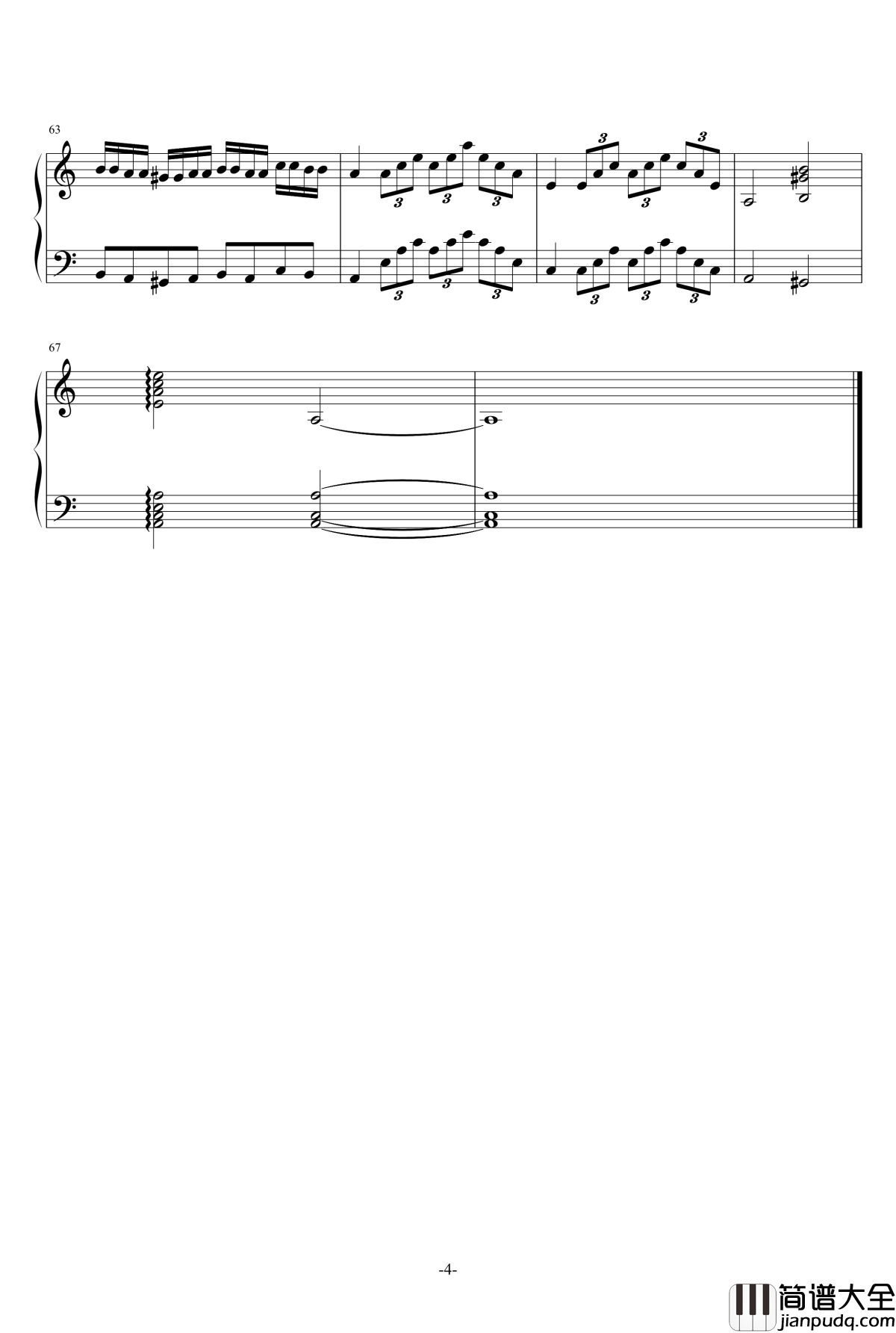 mi_mi_la钢琴谱_為妳而舞